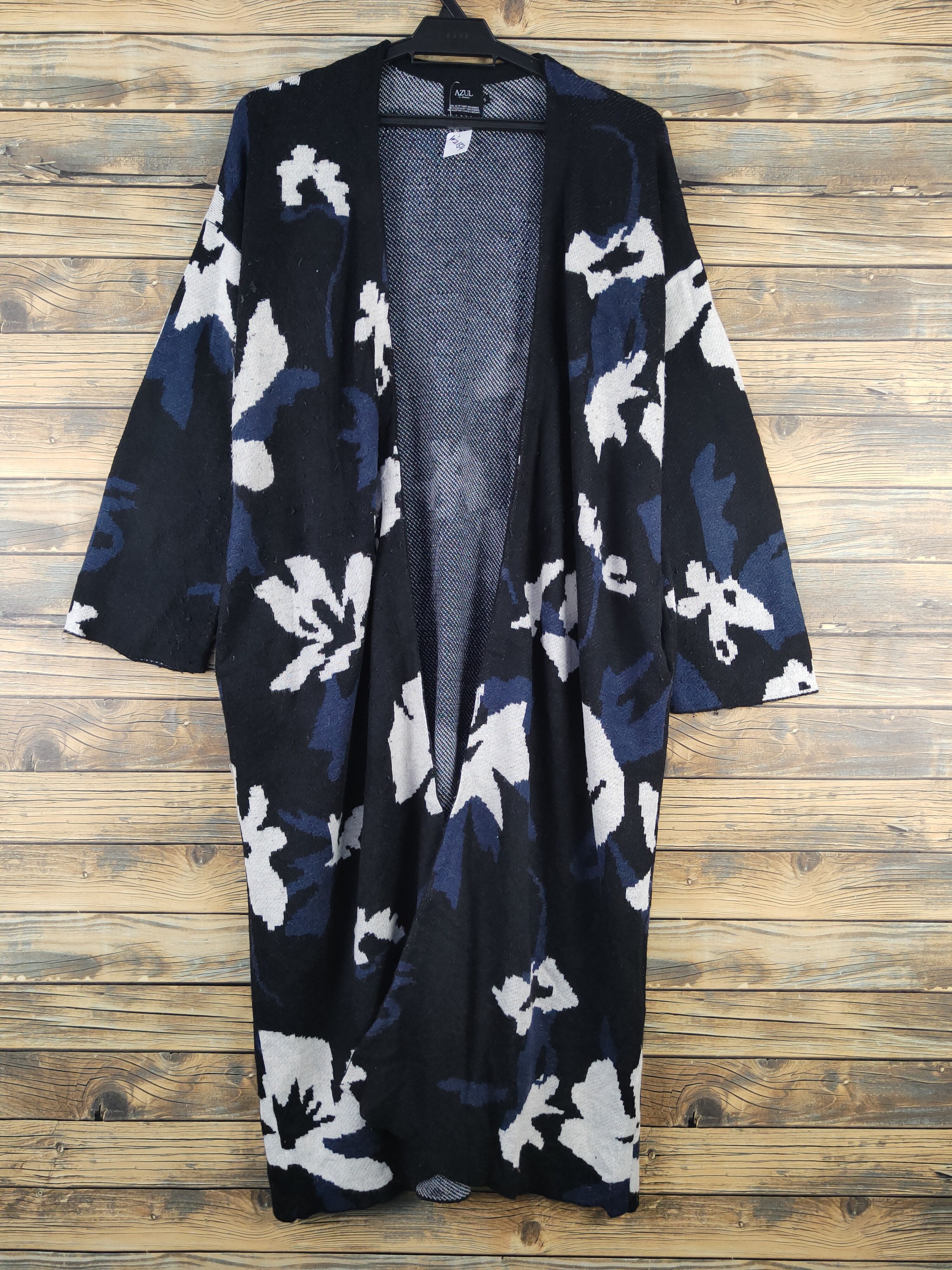 Vintage Azul by Moussy Black Knitwear Long Cardigan #W2154 Size S / US 4 / IT 40 - 1 Thumbnail