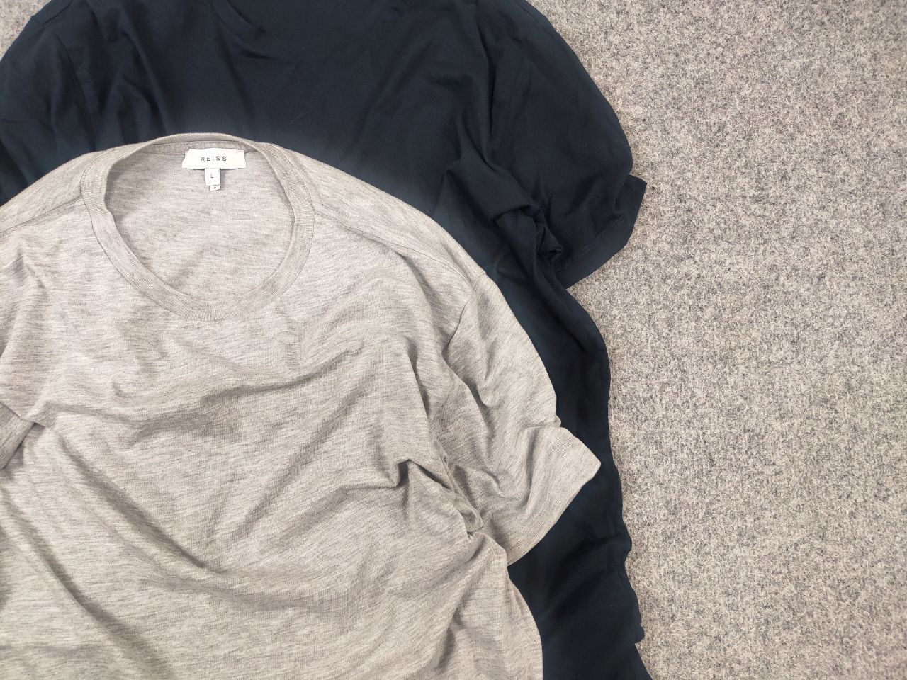 Reiss Reiss x2 Design Basic t-shirts Navy Gray minimalistic Tee Size US L / EU 52-54 / 3 - 3 Thumbnail