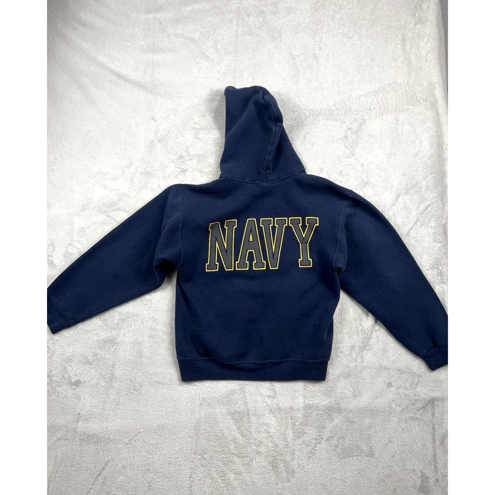 Soffe VINTAGE Soffe Navy Seal Emblem Fleece Pullover Hoodie Men Small Blue Size US S / EU 44-46 / 1 - 6 Thumbnail