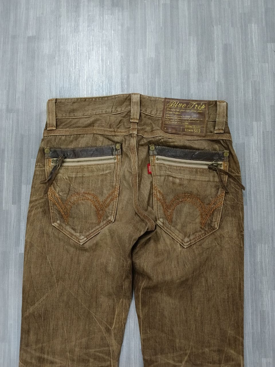 WASHED BROWN EDWIN DENIM PANTS