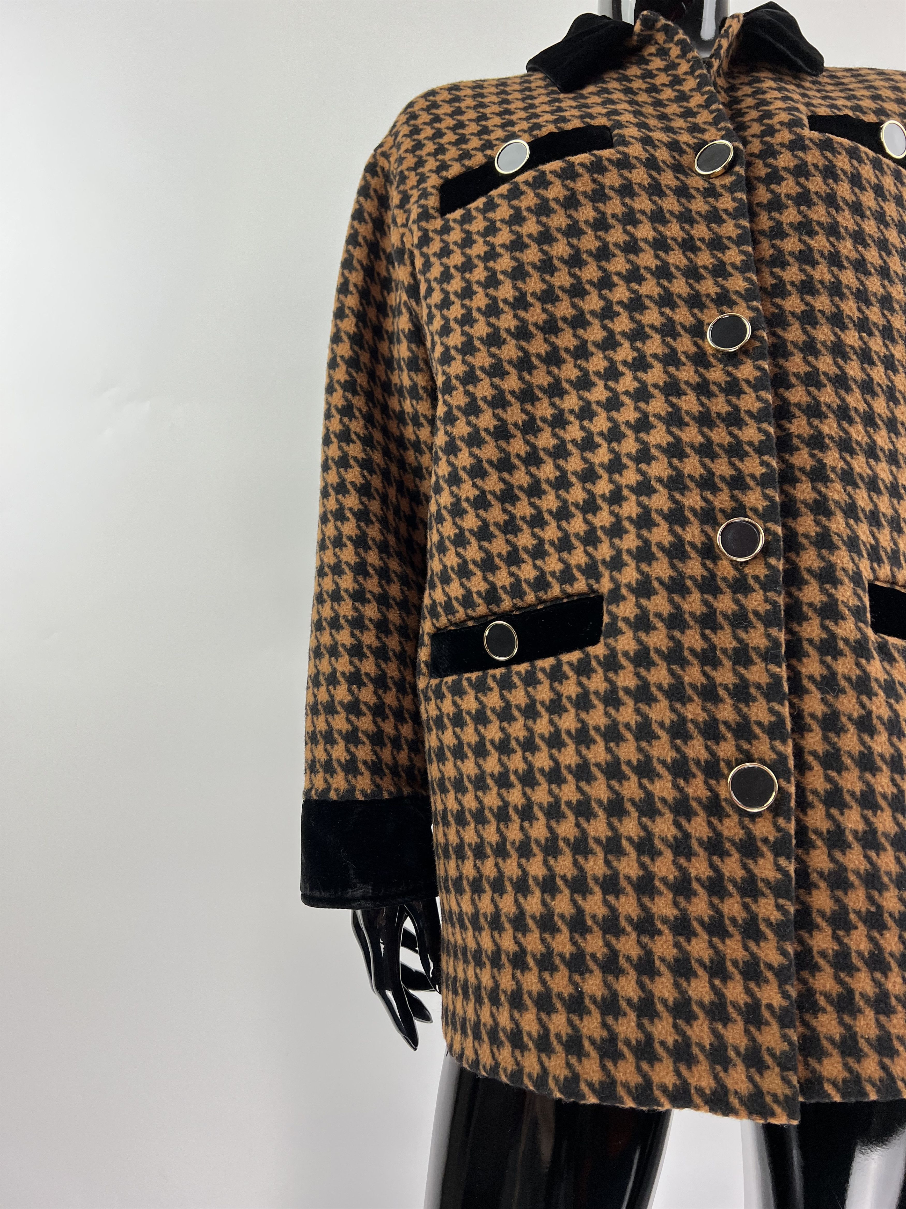 Sandro Women's Brown Black Wool Jacket Size 36