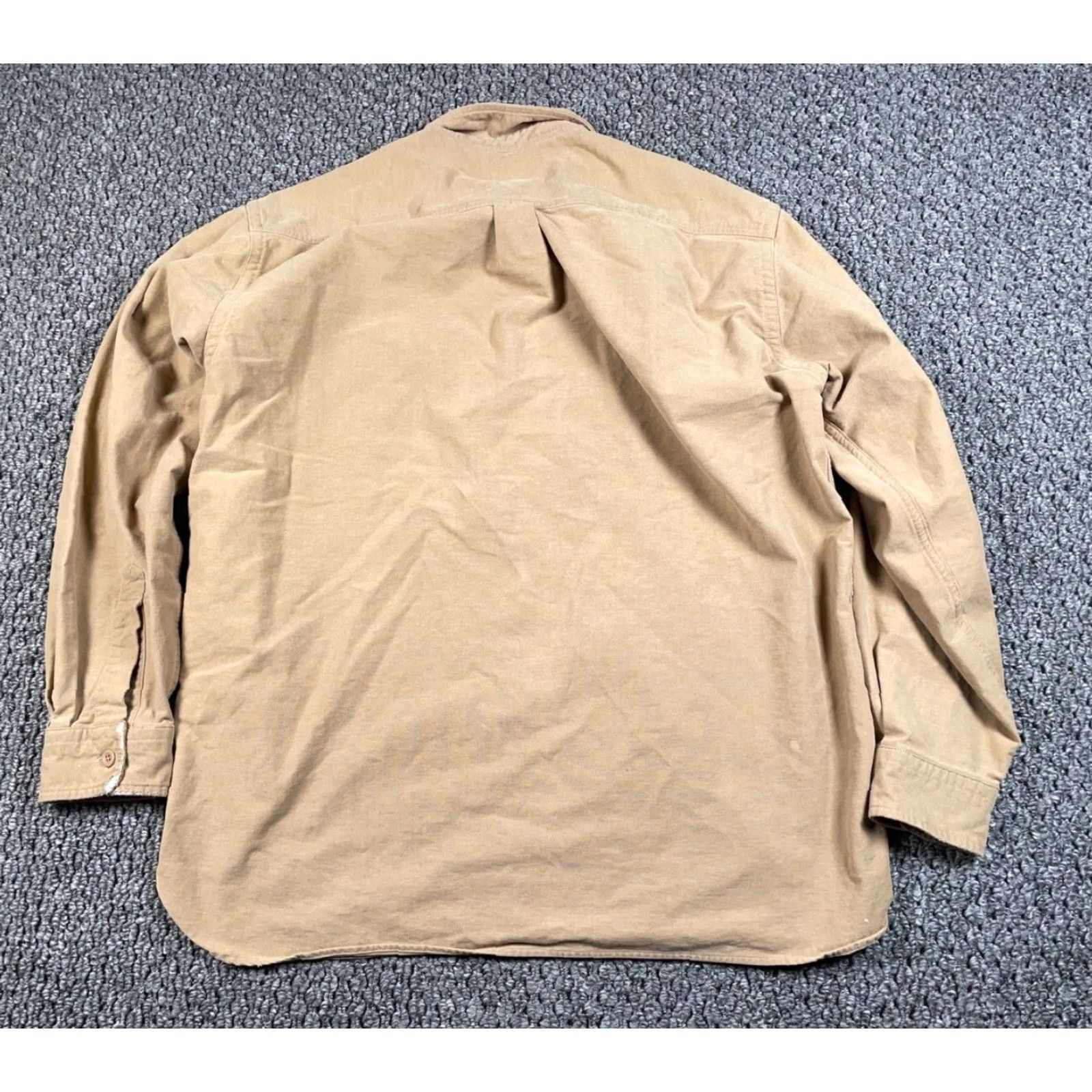 Vintage VINTAGE L.L. Bean Work Shirt Adult XL Beige Cotton Long Sleeve Button-Up Casual Workwear 90s Grunge Retro Size US XL / EU 56 / 4 - 2 Thumbnail