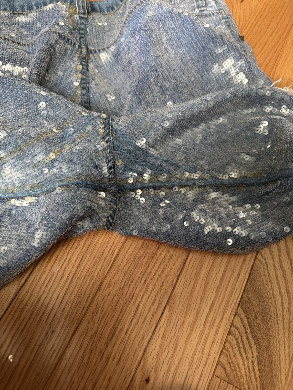 ASHISH ASHISH Distressed Sequin Denim Jeans – Size M Size 30" / US 8 / IT 44 - 6 Thumbnail
