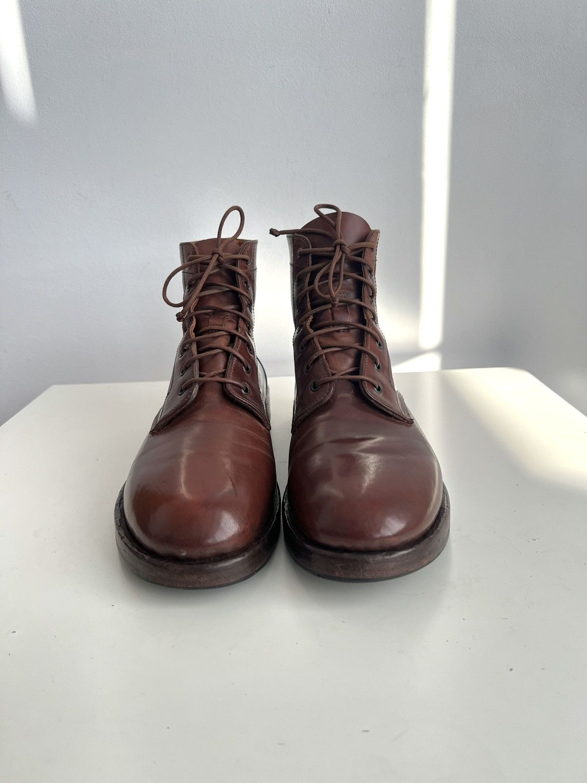 Marsell 🔥Officine Creative Lawry 001 Leather Cognac Boots Size US 11.5 / EU 44-45 - 7 Thumbnail