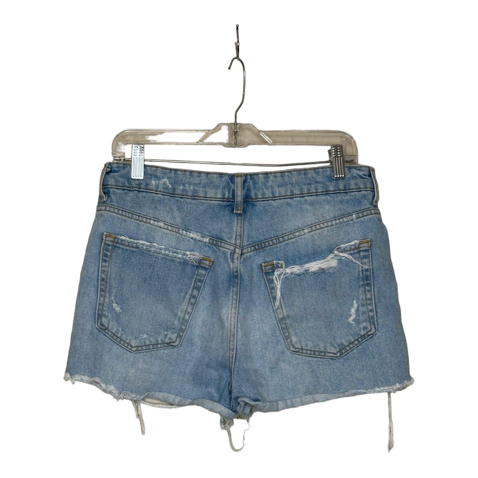 Zara Zara blue denim distressed jean shorts size 8 Size 30" / US 8 / IT 44 - 5 Thumbnail