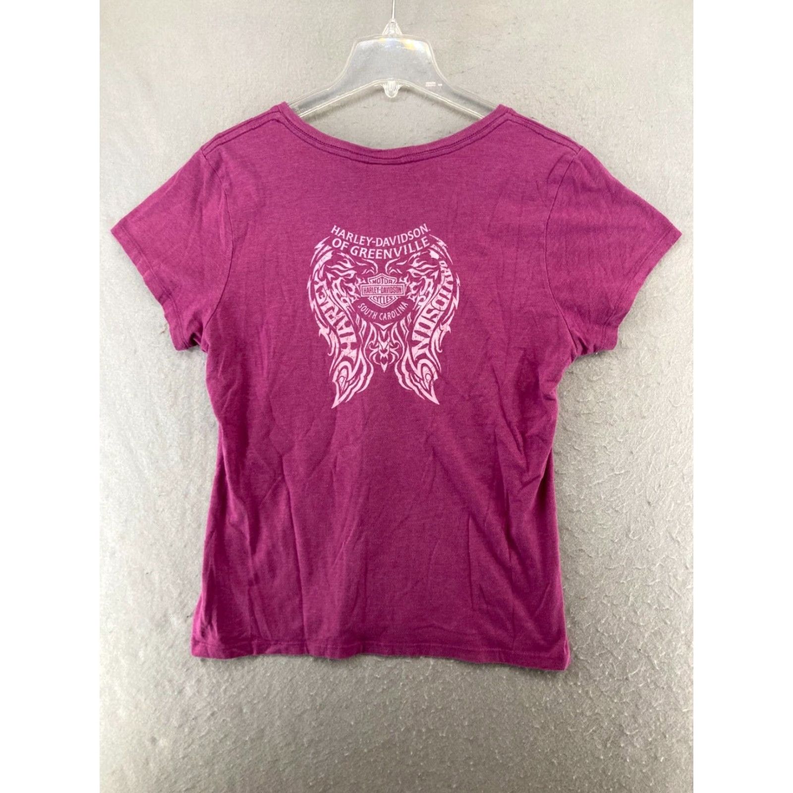 Harley Davidson Harley-Davidson Womens T-Shirt XL Pink Butterfly Motorcycle Casual Shirt Adults Summer Size XL / US 12-14 / IT 48-50 - 7 Thumbnail
