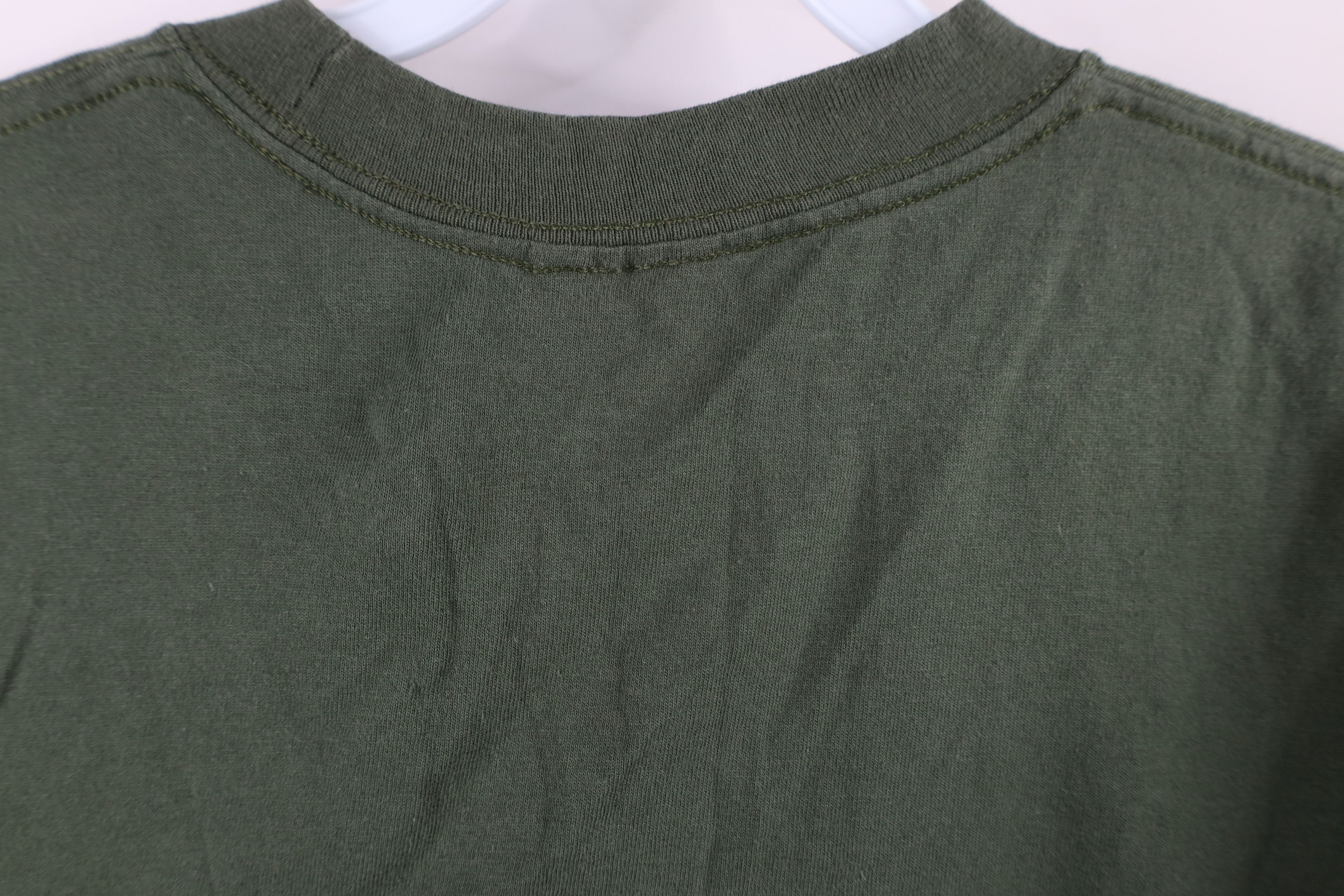 Vintage Vintage 90s Streetwear Heavyweight Cotton T-Shirt Green Size US M / EU 48-50 / 2 - 9 Thumbnail