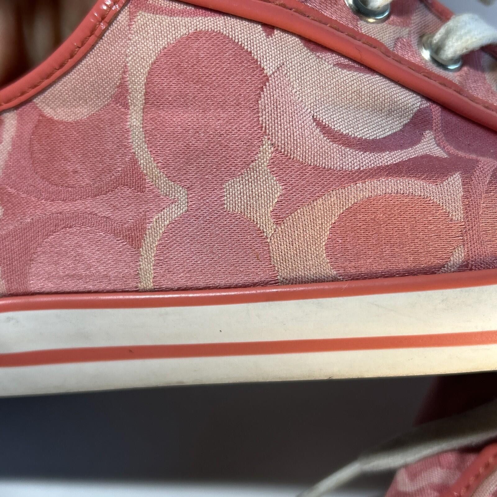 Coach COACH Lace Up Leatherwear EST. 1941 Canvas Sz 10 Pink Logo Size US 10 / IT 40 - 9 Thumbnail