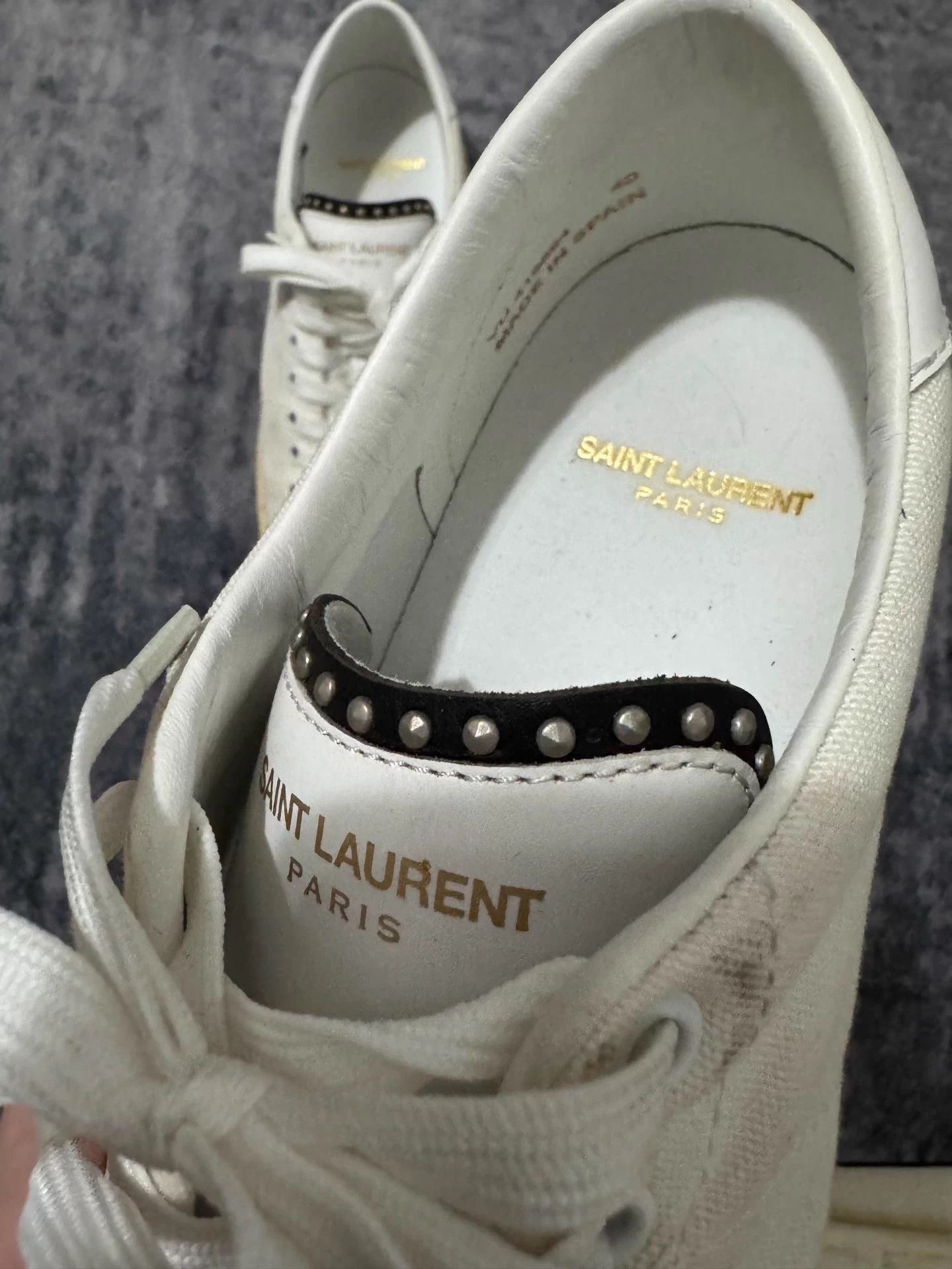 Saint Laurent Paris SLP 16ss Canvas Distressed Yeah Baby Embroidery Skate Shoes Size US 7 / EU 40 - 4 Thumbnail