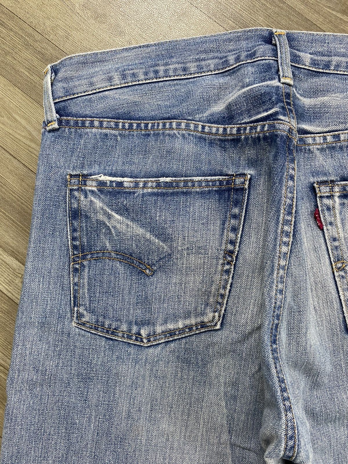Levi's Vintage Clothing 🇯🇵Vintage Levis 501XX LVC Rindem Selvedge Distressed Jeans Size US 36 / EU 52 - 14 Thumbnail