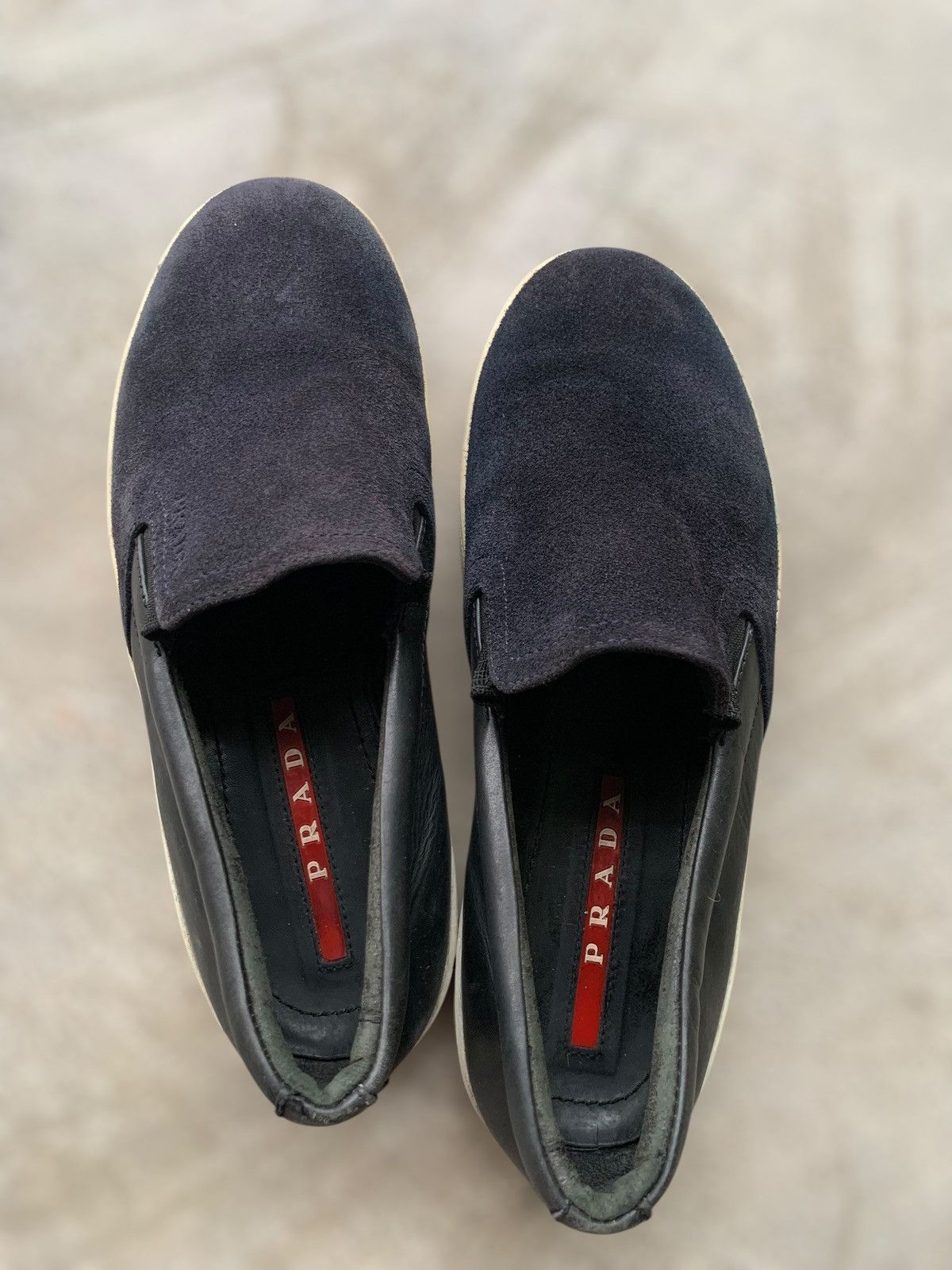 Prada Black Suede Prada Slip On Sneakers Size US 6 / EU 39 - 9 Thumbnail