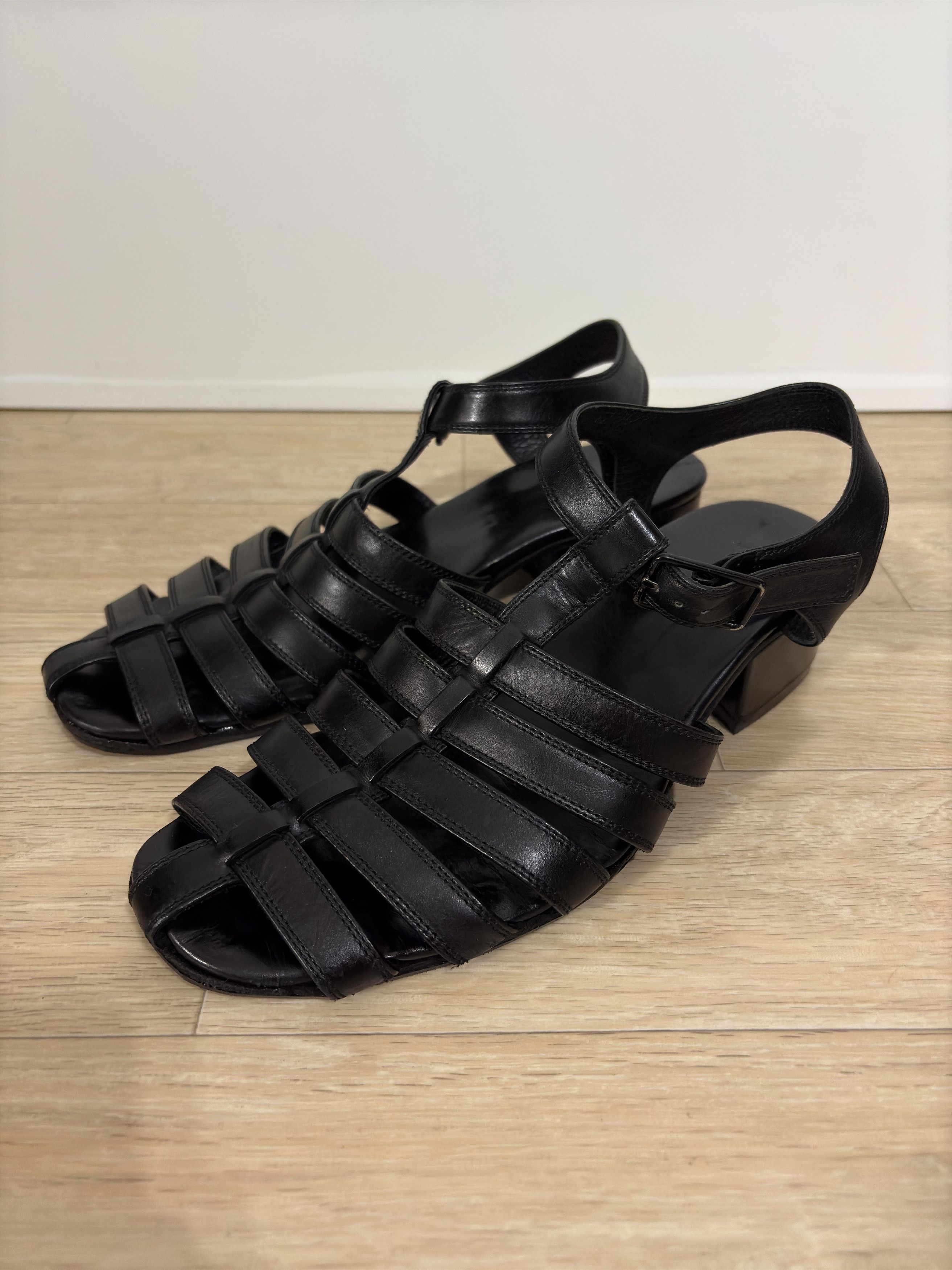 Dior × Hedi Slimane Archive 07SS Gladiator Sandal Heel Boots Black Size US 9 / EU 42 - 1 Thumbnail