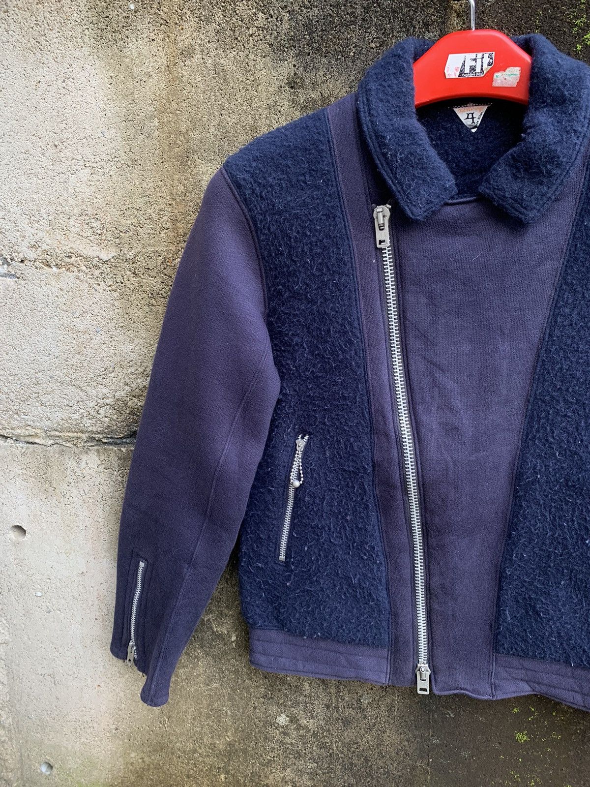 FilMelange × Japanese Brand 🔥RARE🔥VINTAGE FILMELANGE WOOL/COTTON BIKER JACKET Size US M / EU 48-50 / 2 - 3 Thumbnail