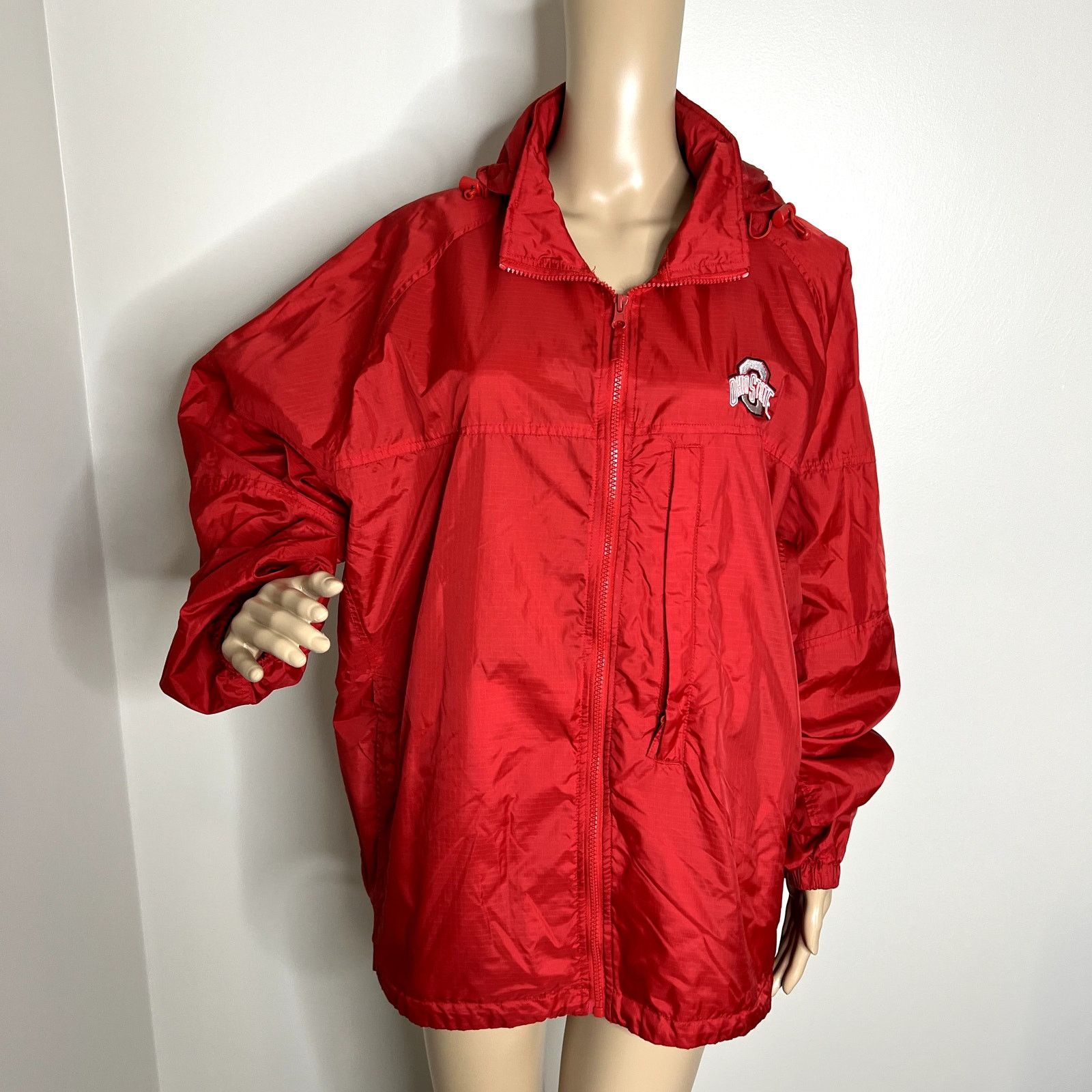 Other Vintage Ohio State Buckeyes Windbreaker Jacket Red Full Zip Size L / US 10 / IT 46 - 1 Thumbnail