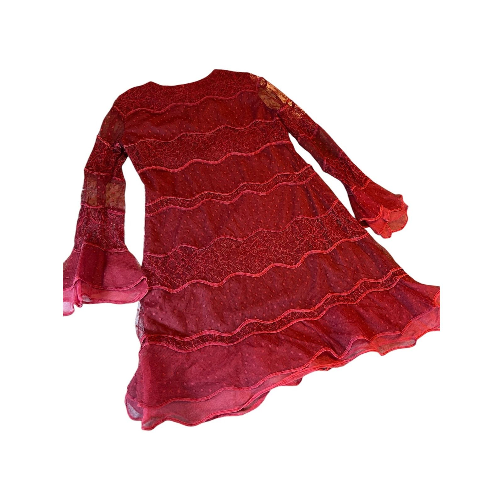 Sachin & Babi Sachin & Babi Red Lace Dress - Size 6 Size M / US 6-8 / IT 42-44 - 6 Thumbnail