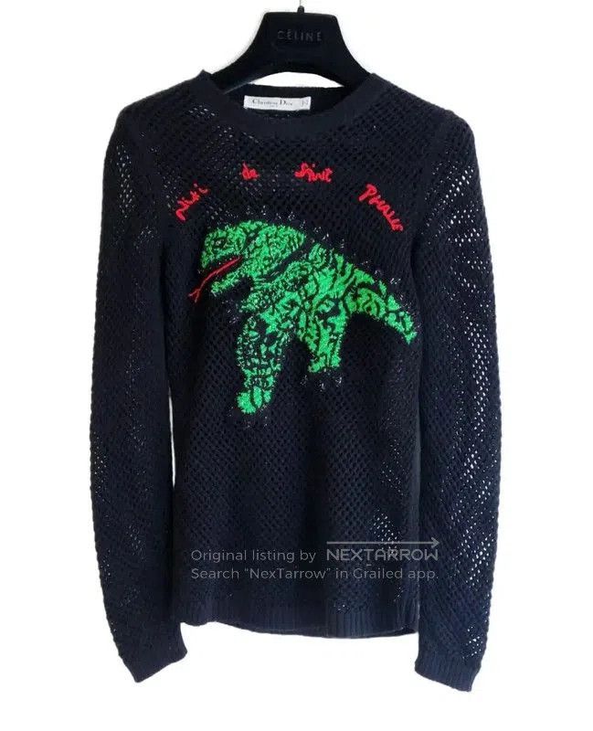 Dior Dior Black Cotton Embroidered Long Sleeve Top . Size XS / US 0-2 / IT 36-38 - 2 Thumbnail