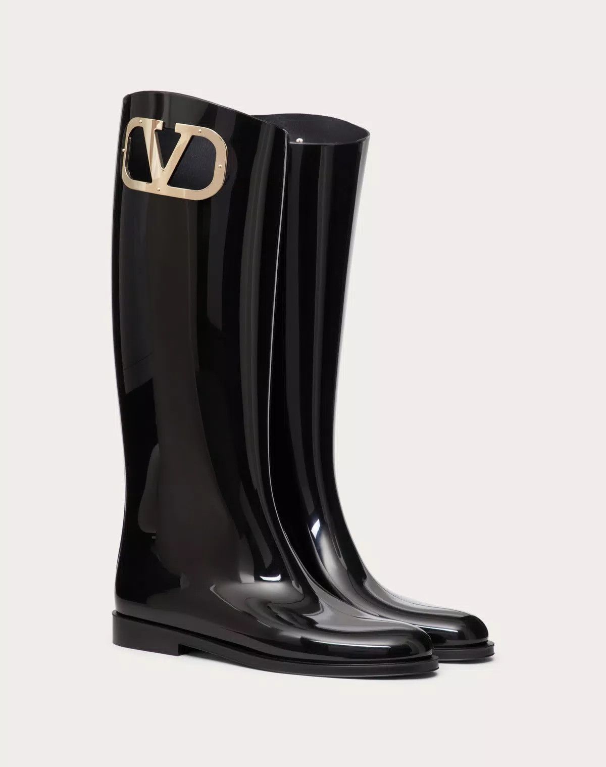 Valentino o1s1wg110426 Vlogo Type Rubber Boots 20mm in Nero Size US 9 / IT 39 - 2 Thumbnail