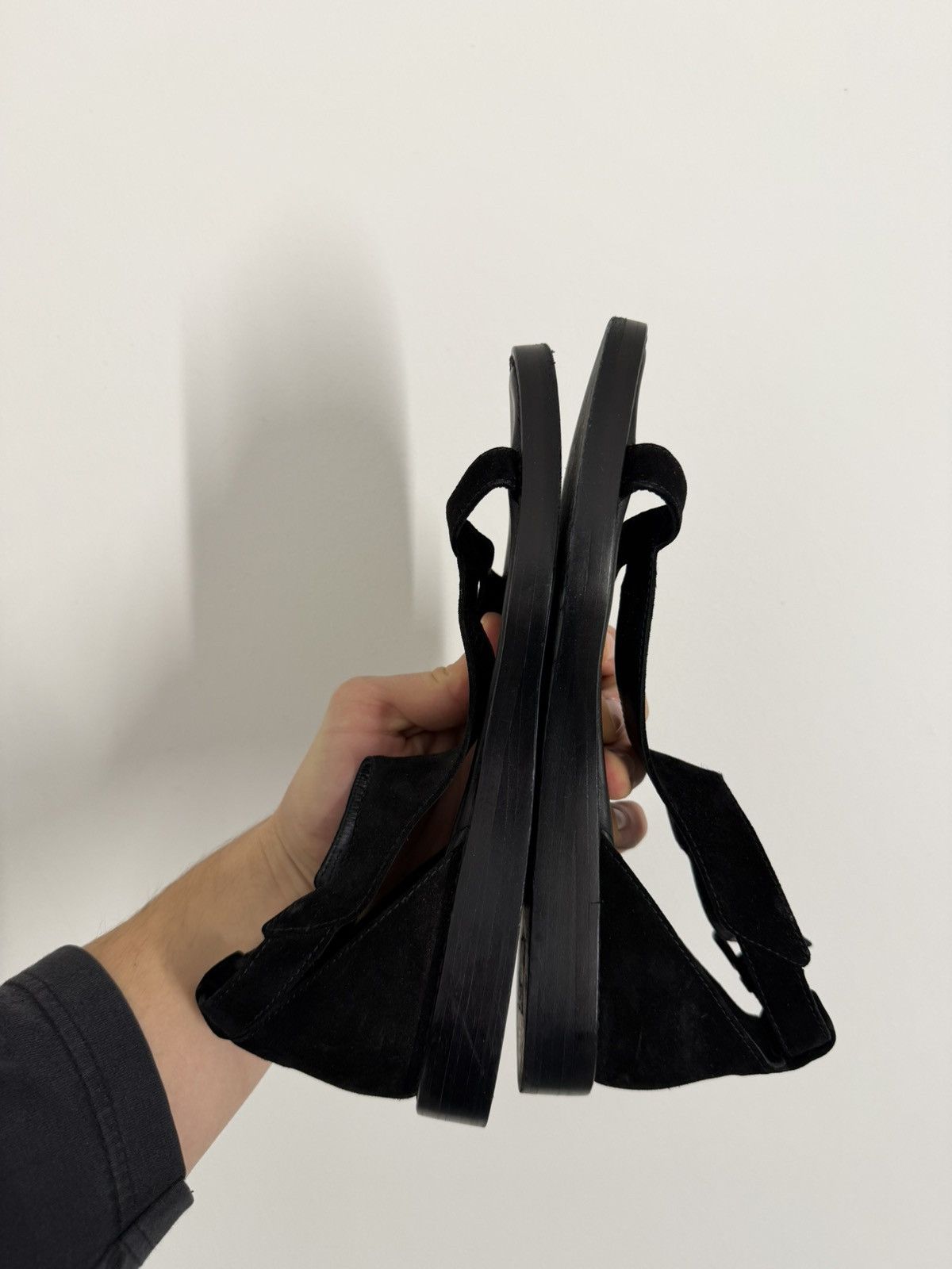 Ann Demeulemeester Ann Demeulemeester Velour Leather Sandals Size US 7 / IT 37 - 6 Thumbnail