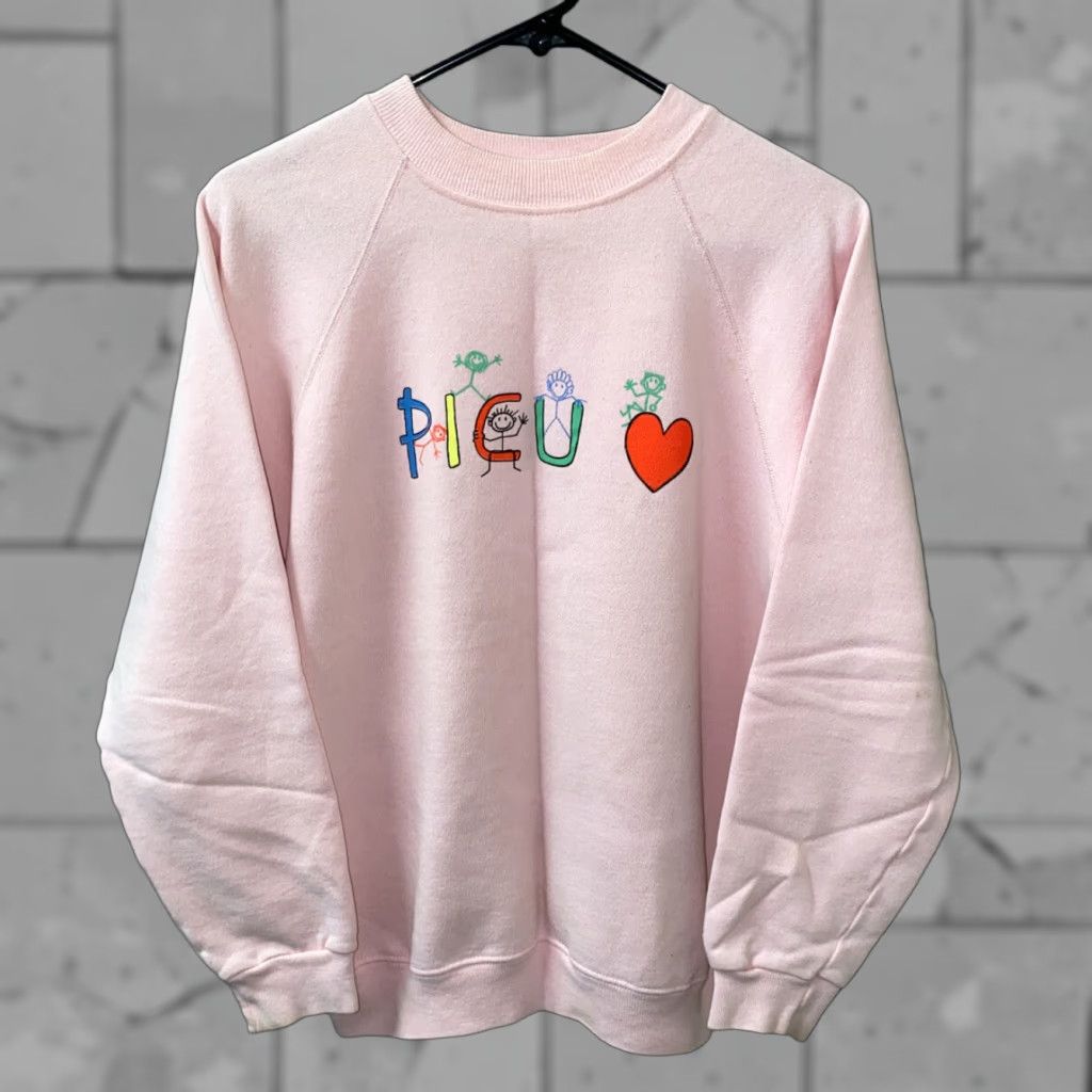 Hanes VINTAGE Hanes Womens Pink Fleece Lined Crewneck Sweater Size L PICU Size L / US 10 / IT 46 - 1 Thumbnail