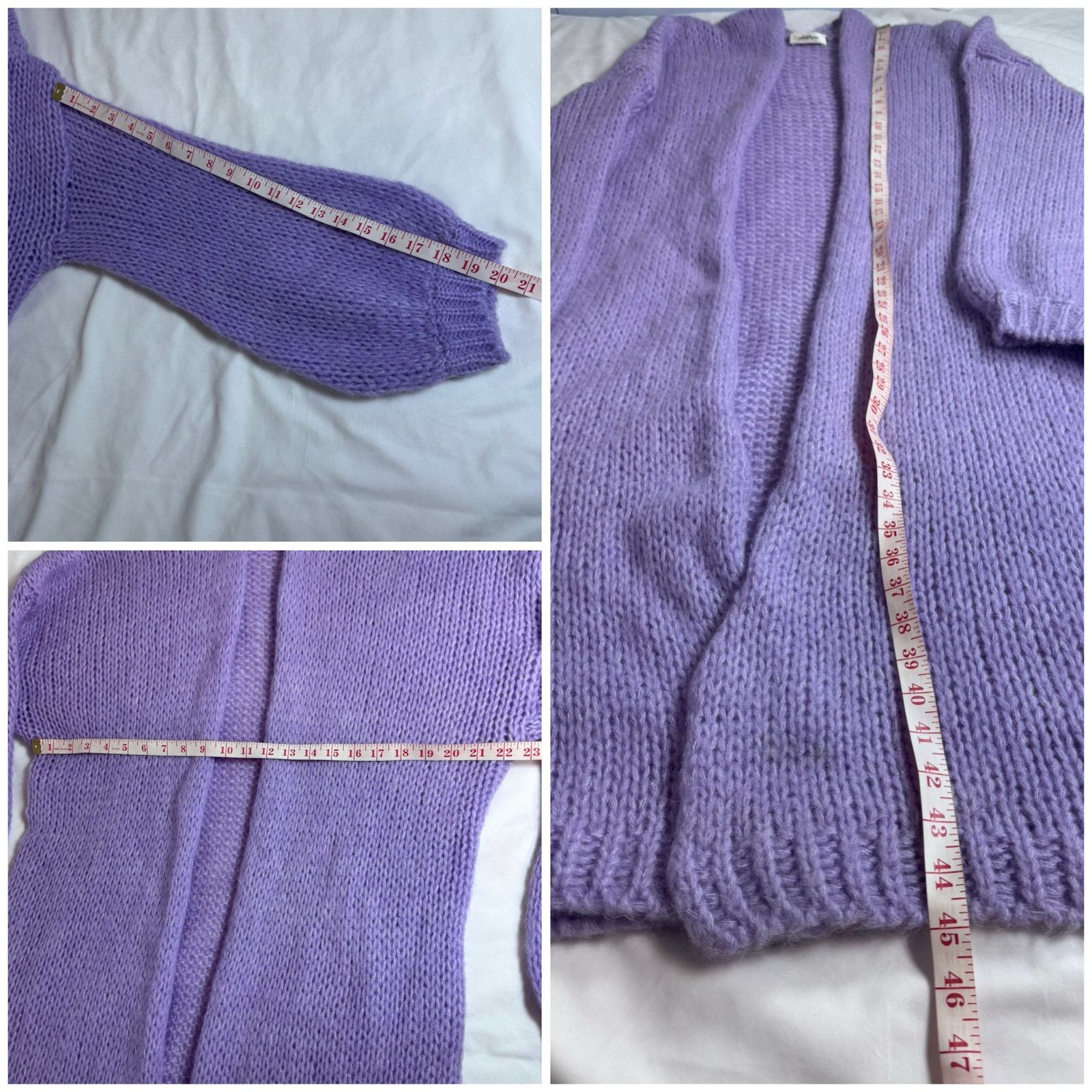 Other Ottod`Ame Knit Wool Blend Long Cardigan Lavander RARE Size L / US 10 / IT 46 - 8 Thumbnail