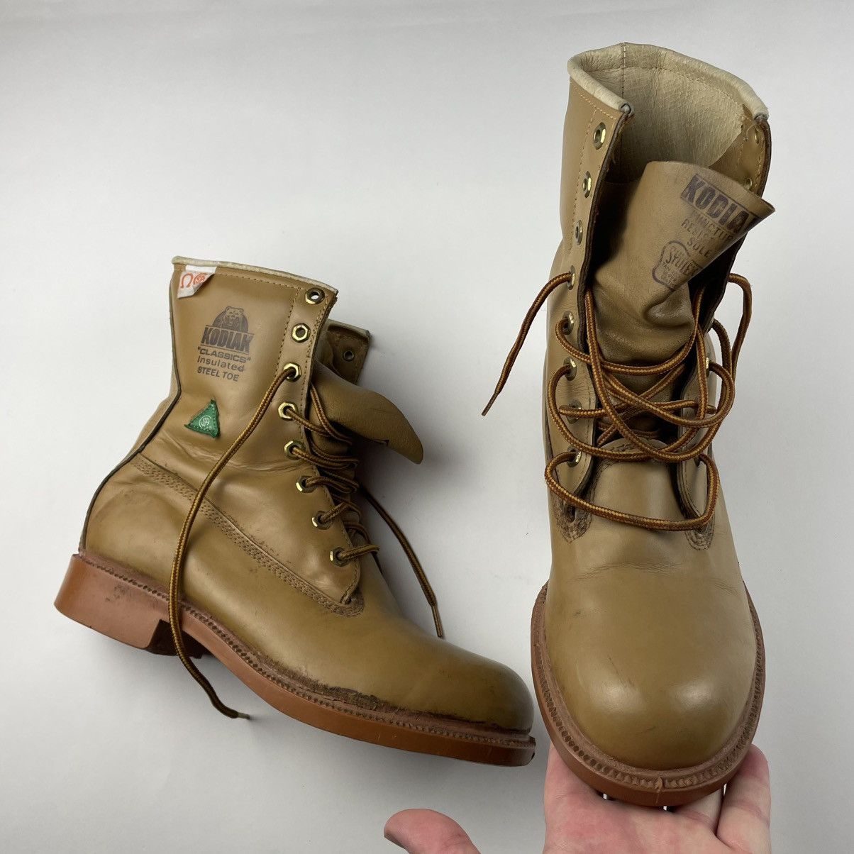 Other VTG 90’s Greb Kodiak Mens 8 Steel Toe Work Boots Leather Tan Size US 8 / EU 41 - 1 Thumbnail
