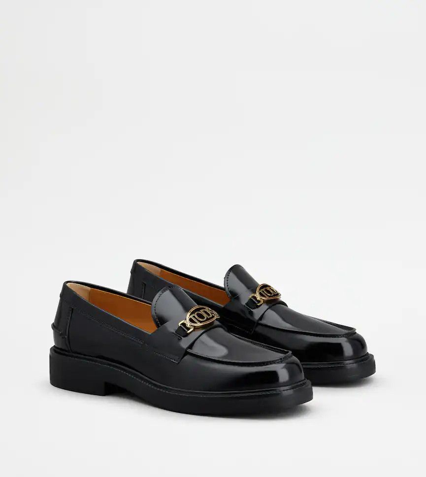 Tod's o1s22i1n1024 Leather Loafers in Black Size US 8 / IT 38 - 4 Thumbnail