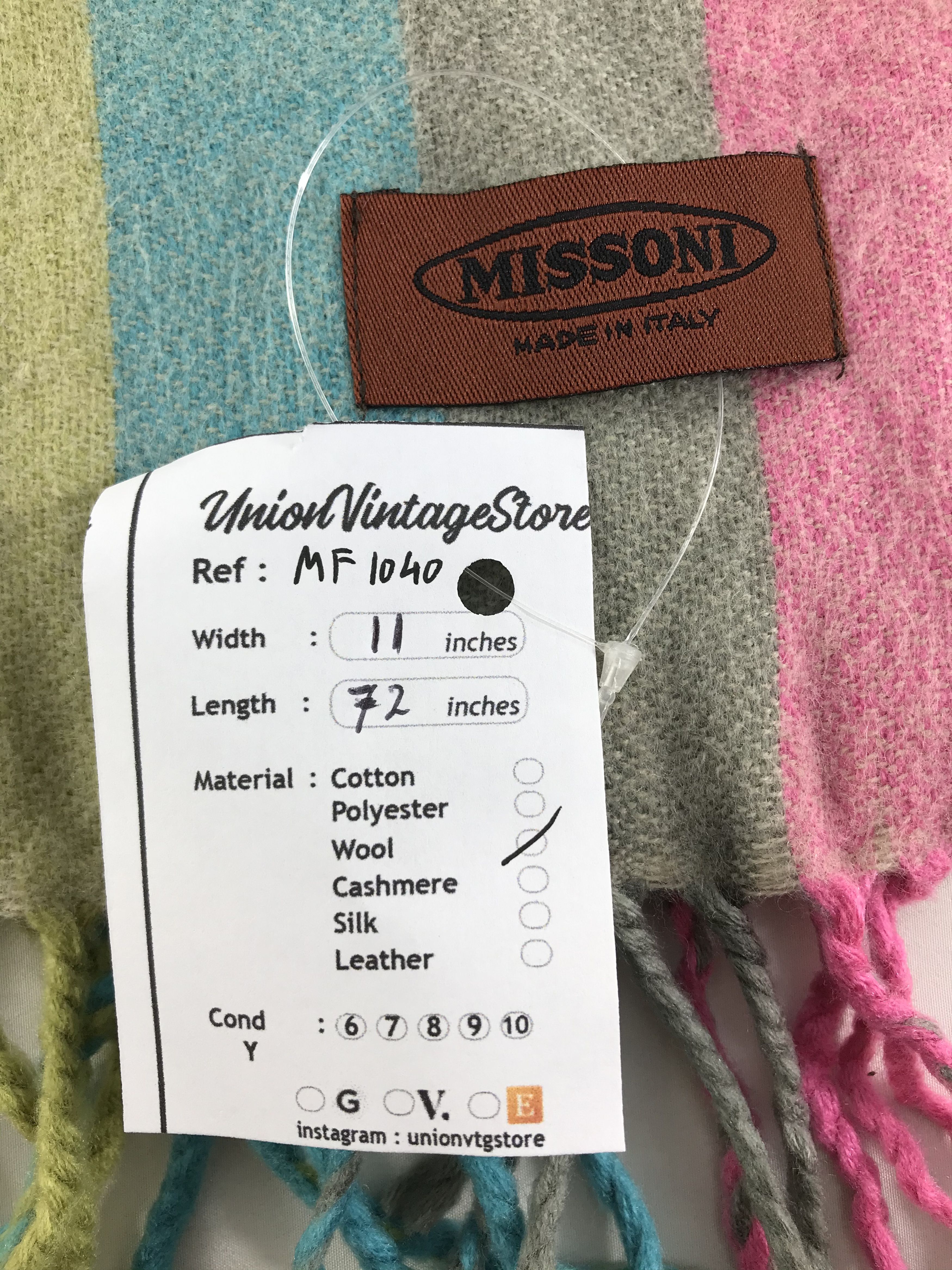 Missoni Vintage Missoni Scarf/Muffler/Neckwear MF1040 Size ONE SIZE - 4 Thumbnail