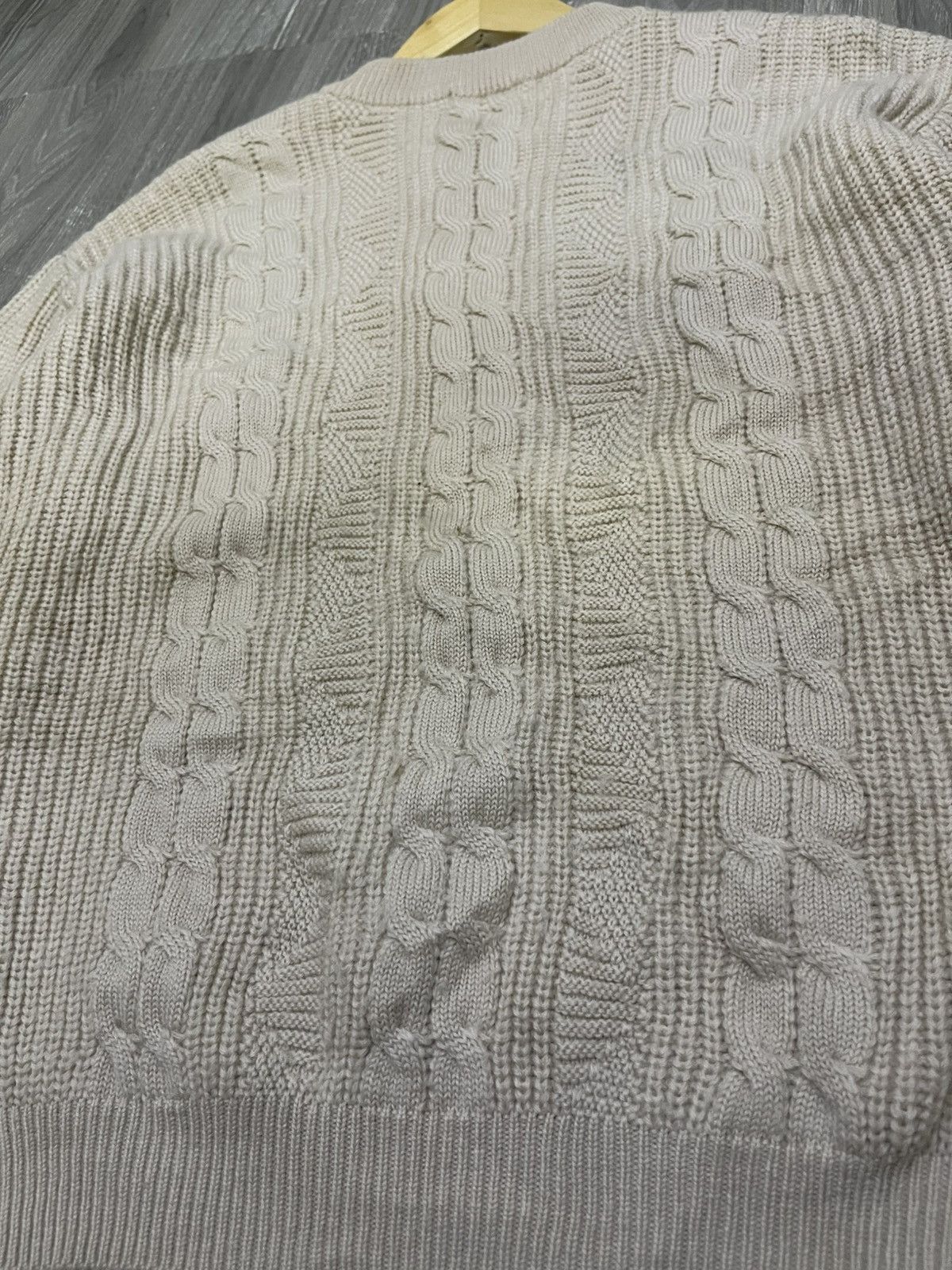 Cristian Dior Crewneck Cable Knitwear Sweater