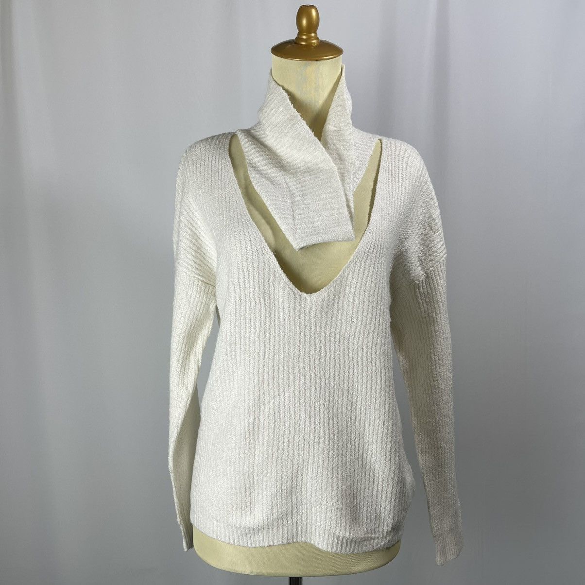 Forever 21 Forever 21 White Knitted Sweater Size L / US 10 / IT 46 - 3 Thumbnail
