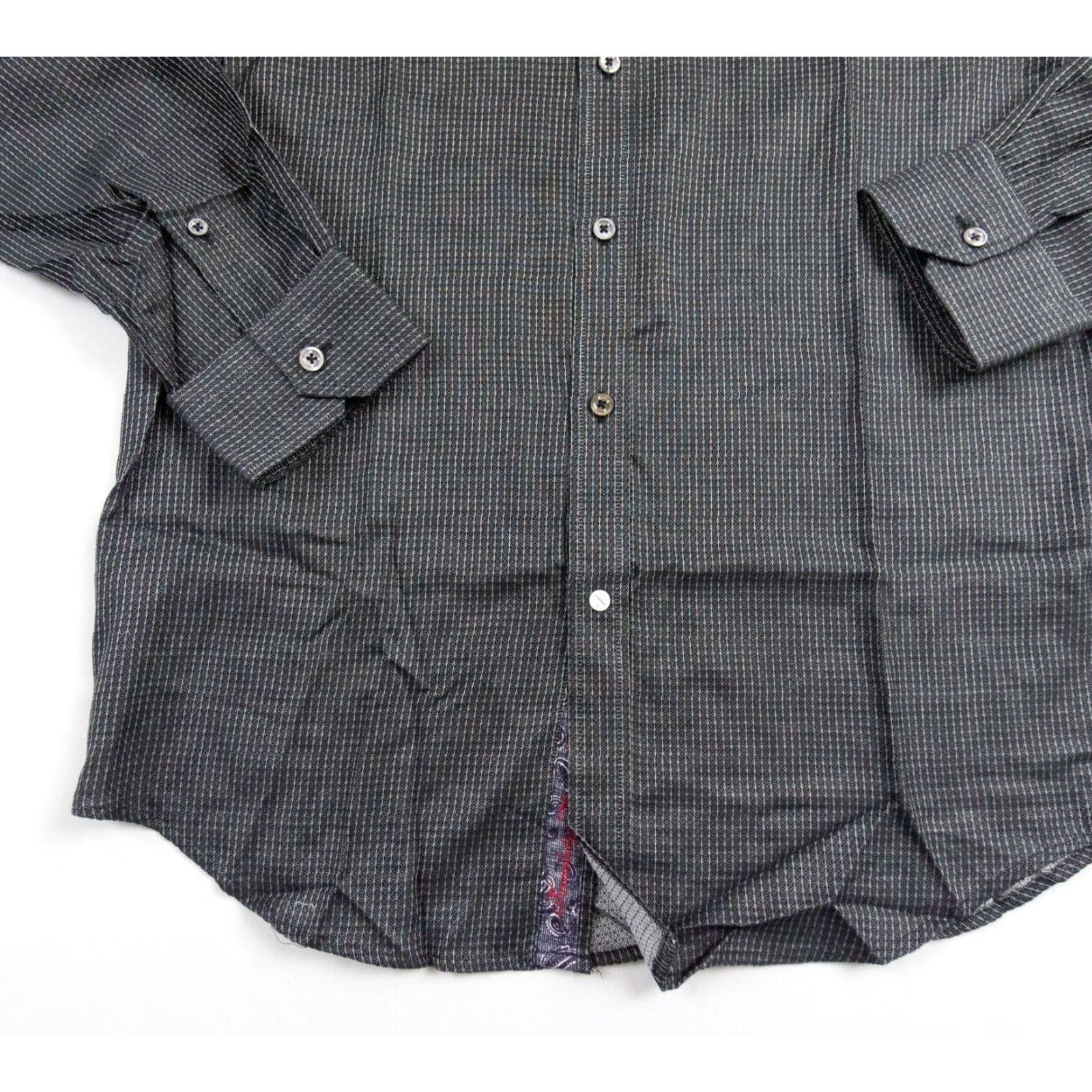 Robert Graham Robert Graham X Shirt Mens 41 / 16 Black Button-Up Tailored Fit Paisley Adult Regular Size 41 Black All Seasons Mens Shirt Size US L / EU 52-54 / 3 - 3 Thumbnail