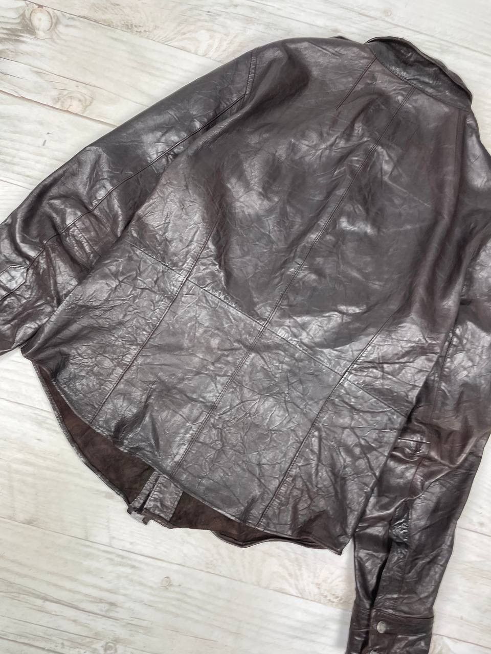 Allsaints Allsaints Enemy Leather Shirt Jacket Brown Men Size M Size US M / EU 48-50 / 2 - 12 Thumbnail
