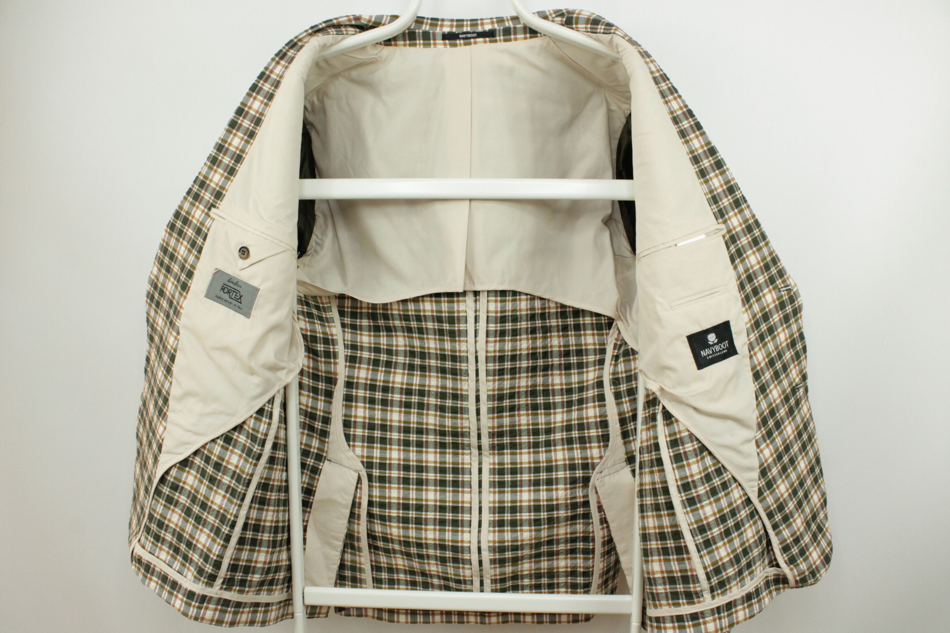 NAVYBOOT Navyboot Check Waffle Cotton Slim Sport Coat Blazer Jacket Size US L / EU 52-54 / 3 - 7 Thumbnail