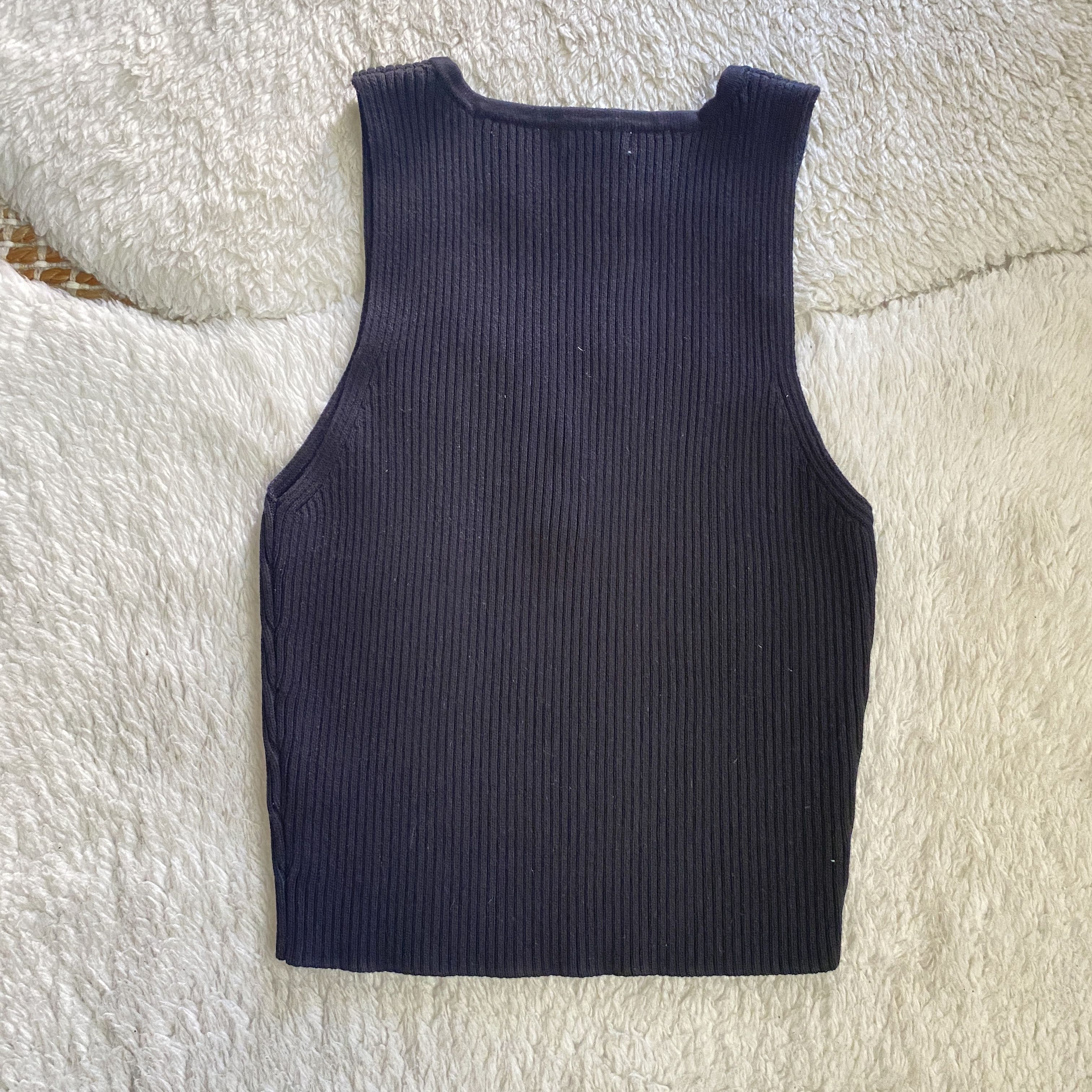 Other Active USA Black Ribbed Halter Crop Top – Size Small Size S / US 4 / IT 40 - 10 Thumbnail