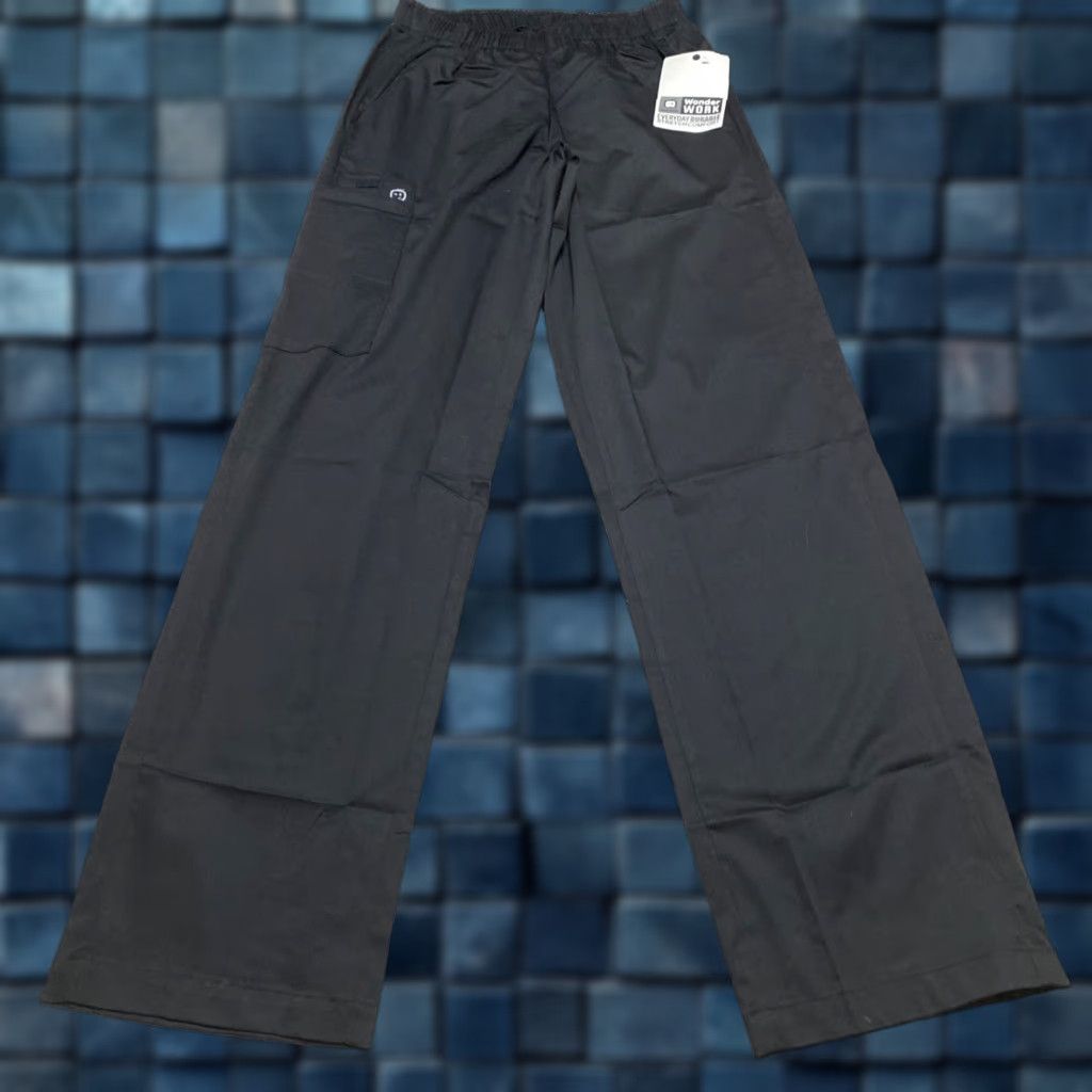Vintage NWT WonderWink Wonder Work Pants Unisex XS Black Medical Scrubs New Size US 27 - 1 Thumbnail