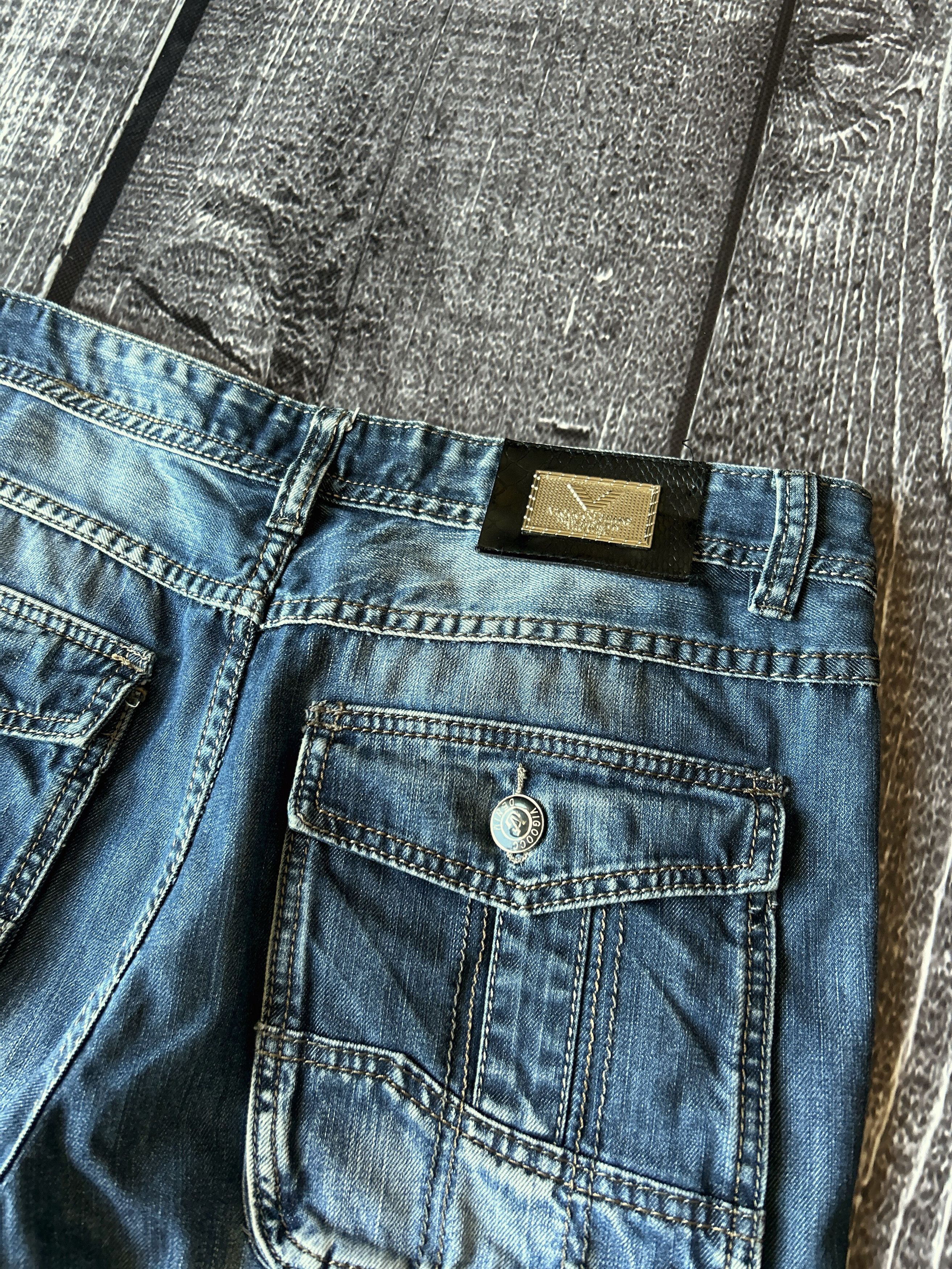 Vintage Vintage Cargo Denim Jeans Multi Pocket Distressed Y2K Skater Size US 32 / EU 48 - 9 Thumbnail