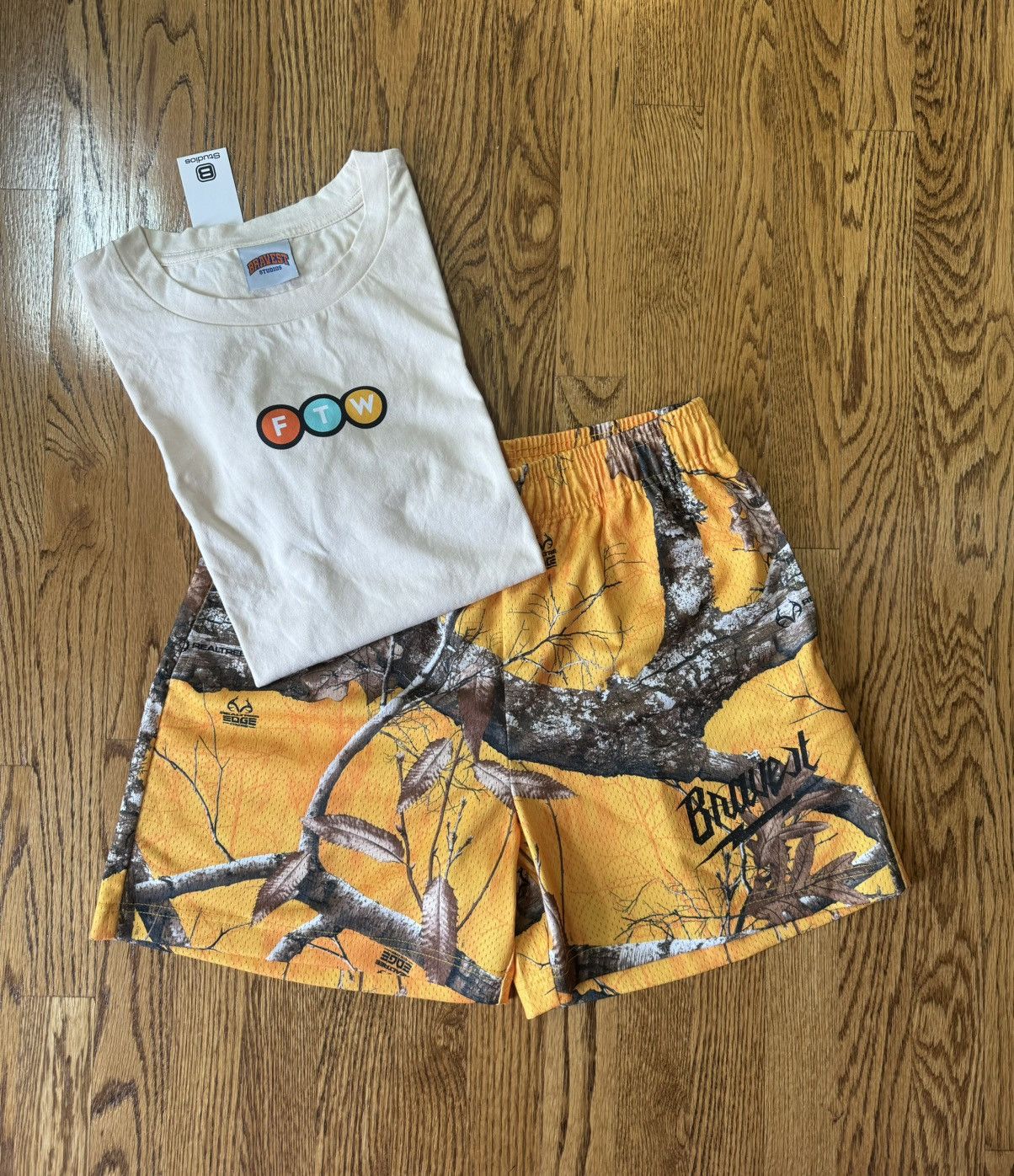 Bravest Studios Bravest Studios Yellow Gold Real Tree Camo Mesh Shorts- M Size US 32 / EU 48 - 4 Thumbnail
