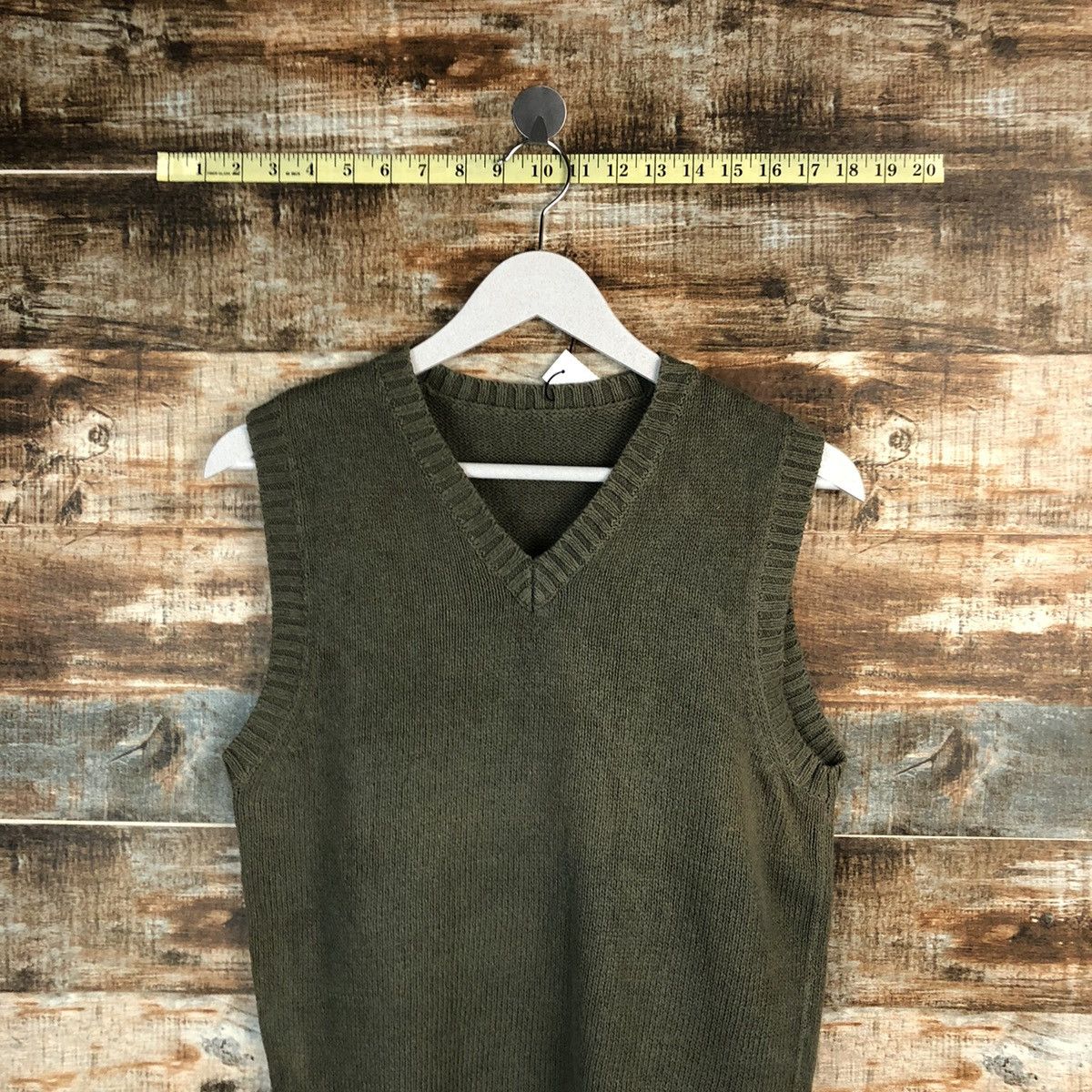 Homespun Knitwear Japanese Brand Green Vest Knitwear sleeveless vintage #A1678 Size US S / EU 44-46 / 1 - 2 Thumbnail
