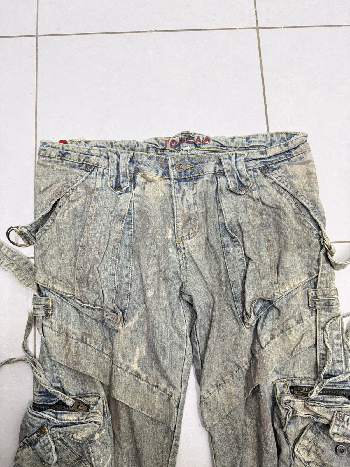 Japanese Brand Rare Sick Joneaa Mud Wash Multipockets Tactikal Denim Jeans Size US 35 - 8 Thumbnail