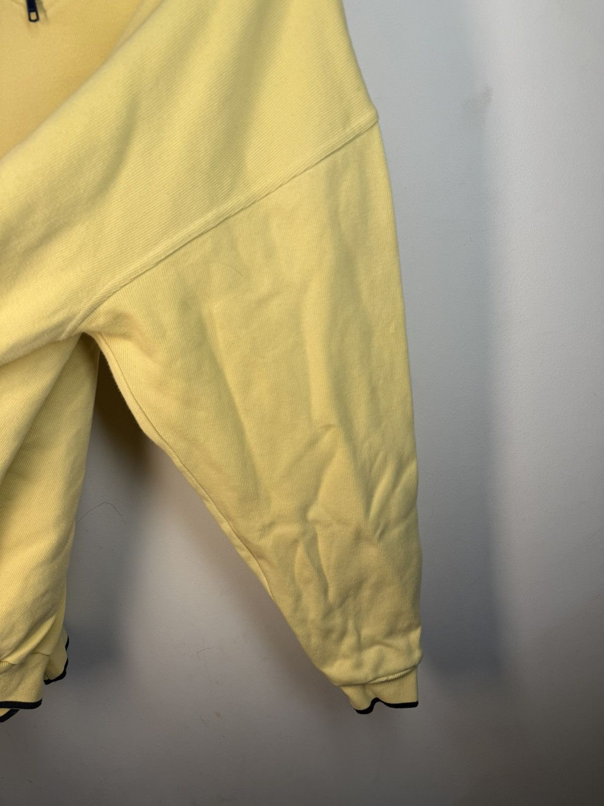 90s Yellow YSL Sweatshirt 1/4 Quarter Zip Vintage Old Money