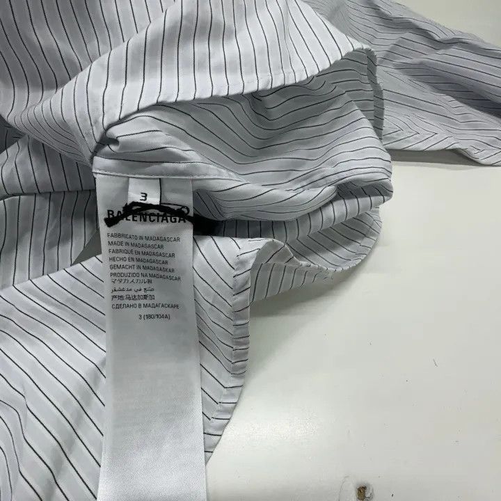 Balenciaga Balenciaga Striped Casual Long Sleeve Shirt 0079-2507 Size US L / EU 52-54 / 3 - 4 Thumbnail