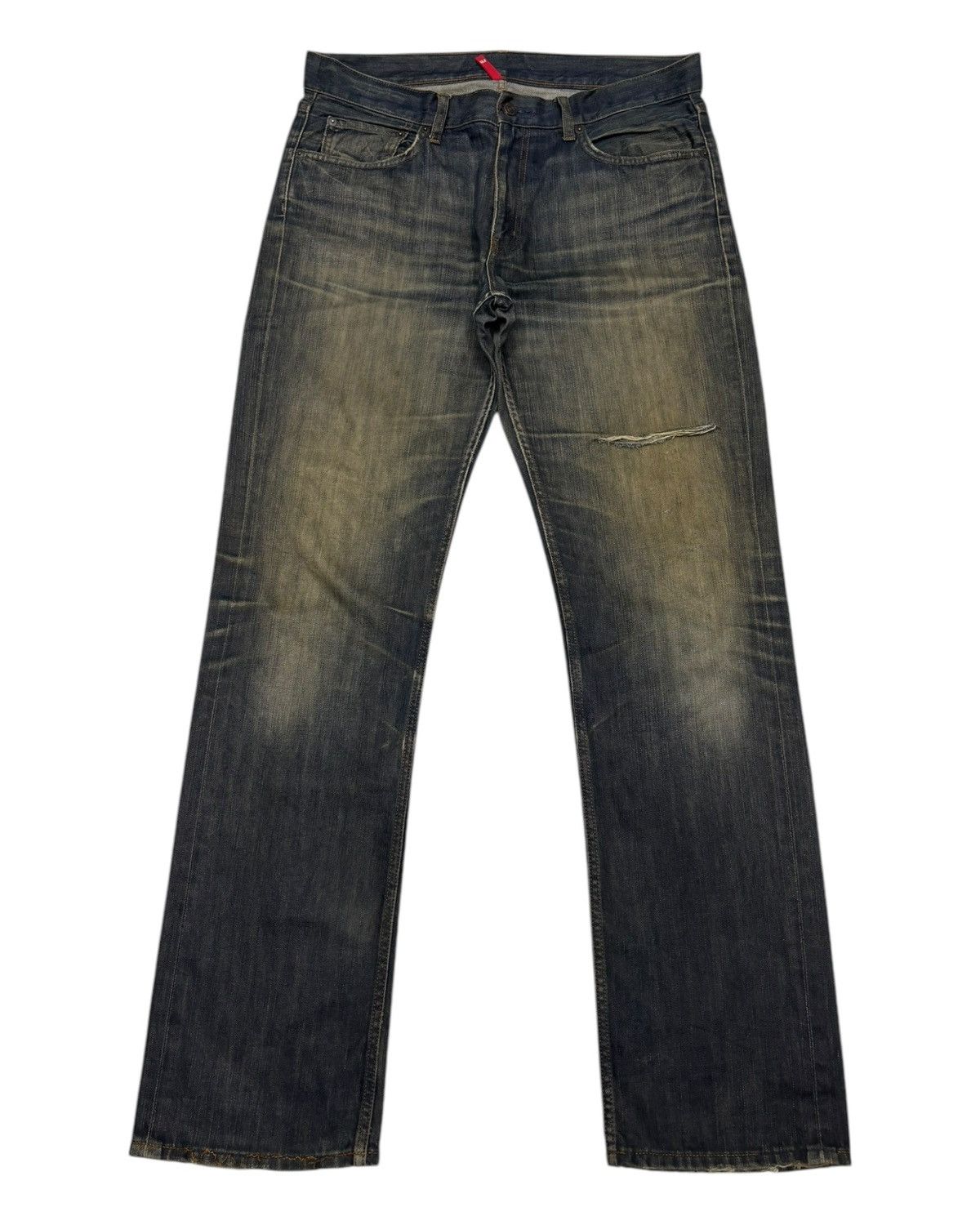 Undercover × Uniqlo DISTRESSED DENIM RUSTY MUD WASH UNIQLO UNDERCOVER STYLE JEAN Size US 36 / EU 52 - 1 Thumbnail