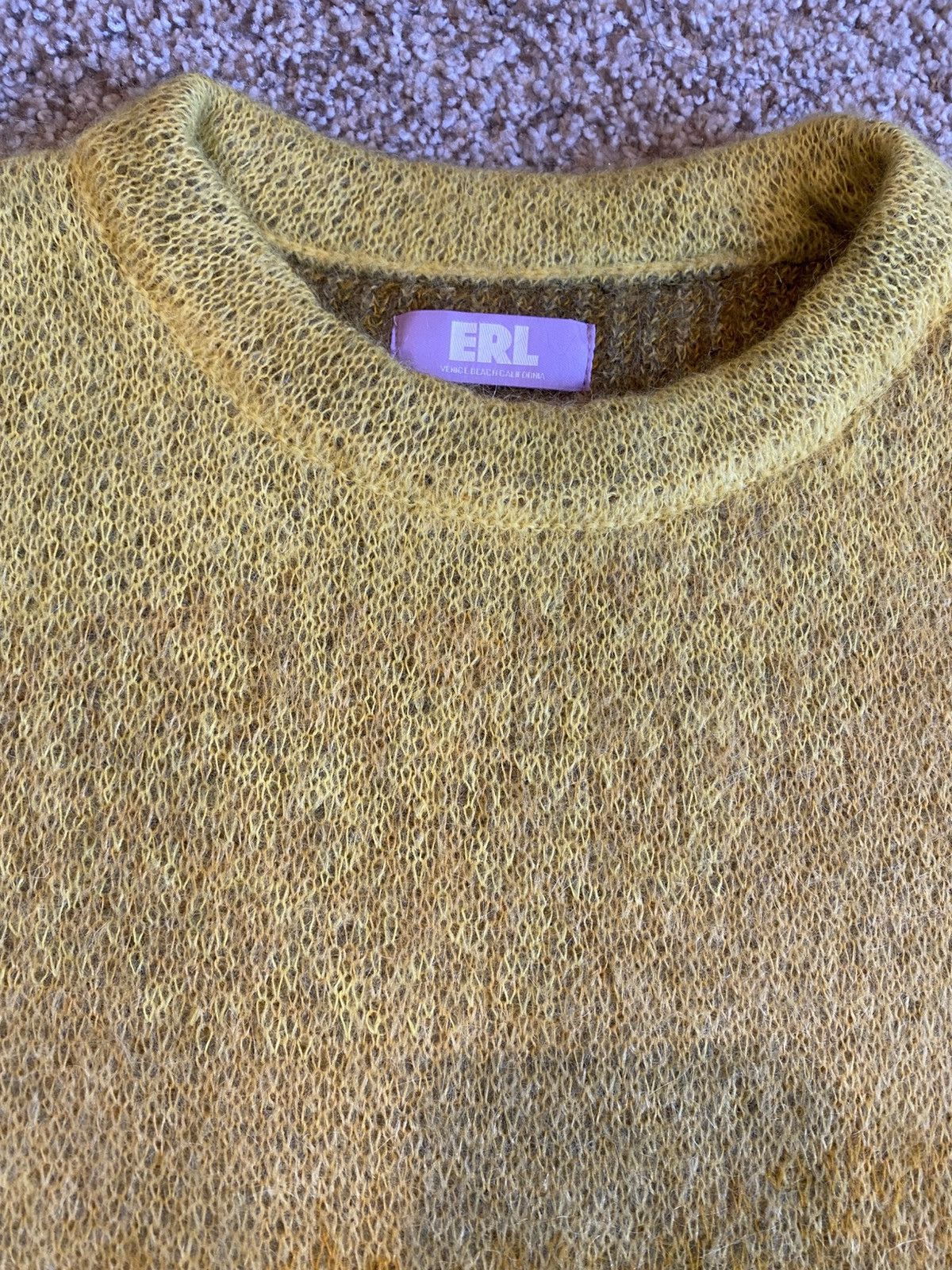 ERL ERL Mohair Alpaca Wool Knit Yellow Size M Size US M / EU 48-50 / 2 - 3 Thumbnail