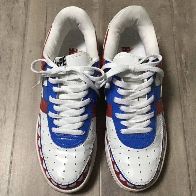Bape × Kaws × Nigo KAWS CHOMPERS BAPE STA Patent Leather Sneakers APE NIGO Size US 9.5 / EU 42-43 - 4 Thumbnail