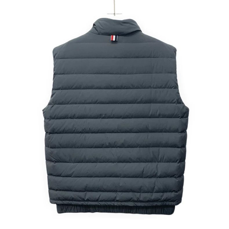 Thom Browne Thom browne Blue classic four-bar stand-up collar zipper do Size US XL / EU 56 / 4 - 2 Thumbnail