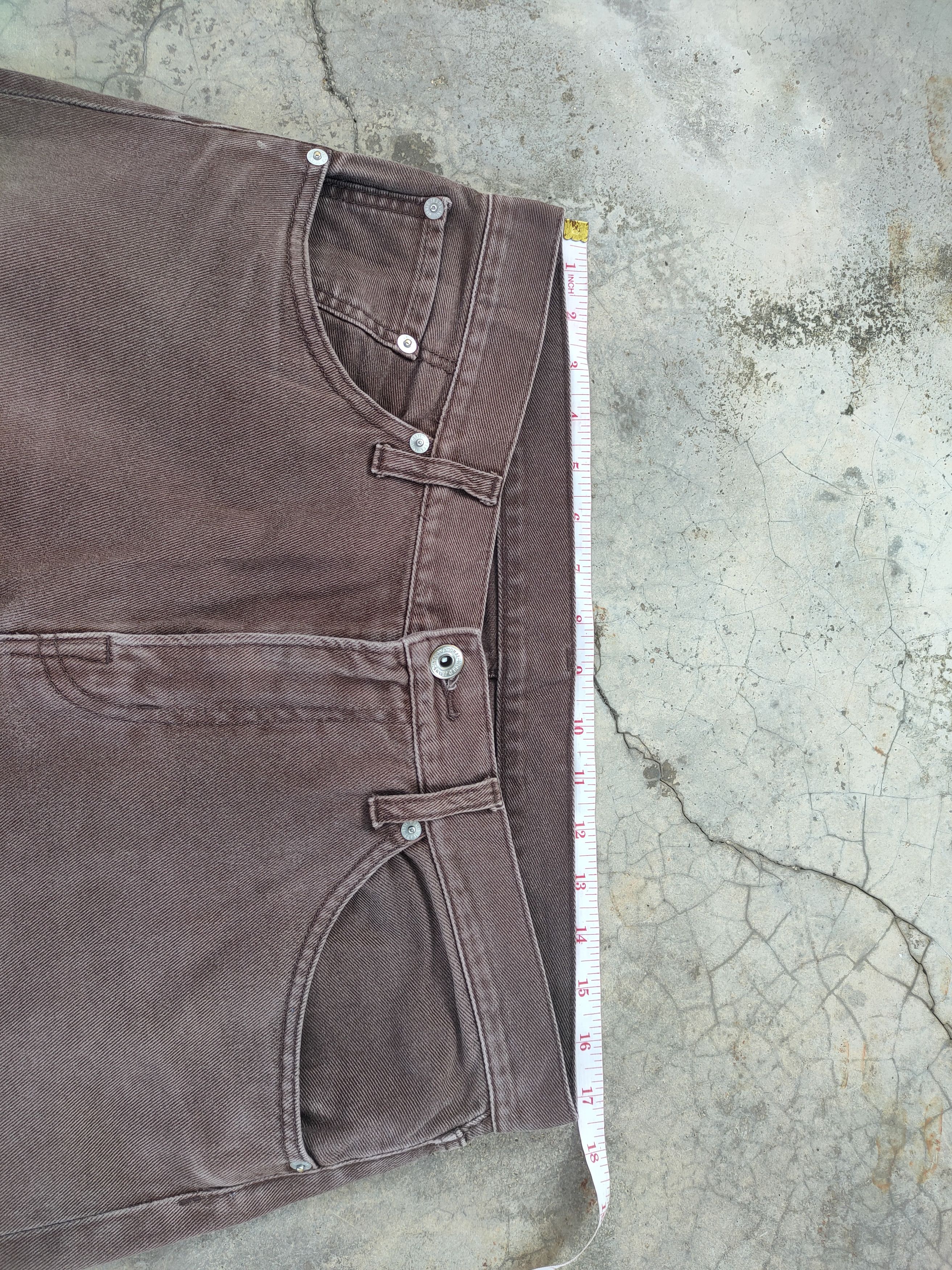 Japanese Brand VINTAGE SLIM FIT JAPANESE FADED BROWN DISTRESSED JEAN PANTS Size US 34 / EU 50 - 5 Thumbnail