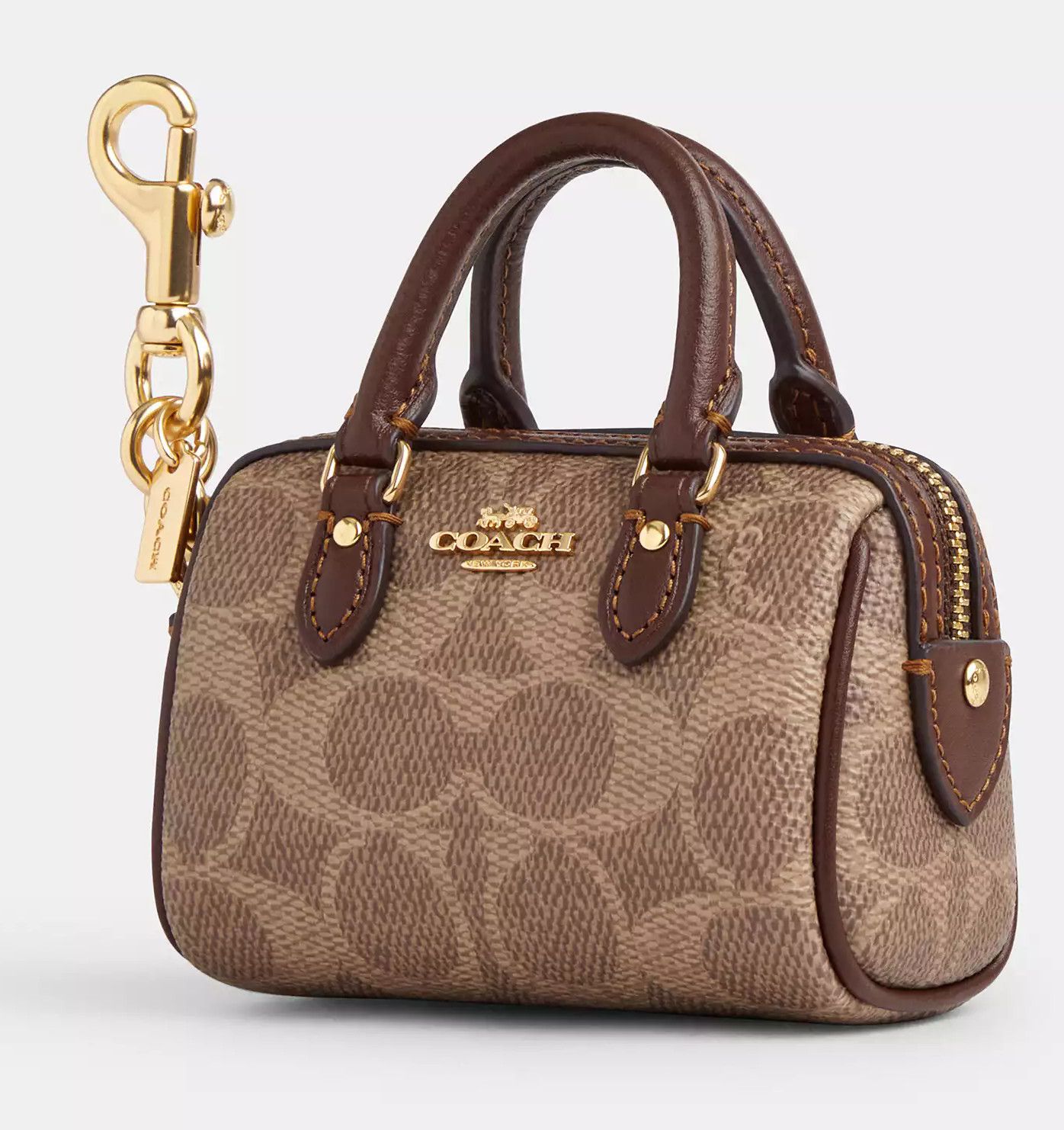 Coach Mini Rowan Bag Charm In Signature Canvas CX068 Size ONE SIZE - 5 Thumbnail