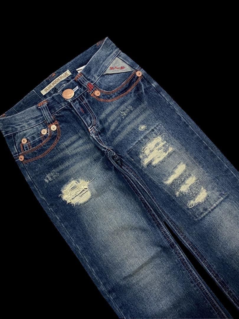 Vintage Vintage 90s Blue Moon Blue Mudwash Patchwork Distressed Size US 28 / EU 44 - 8 Thumbnail