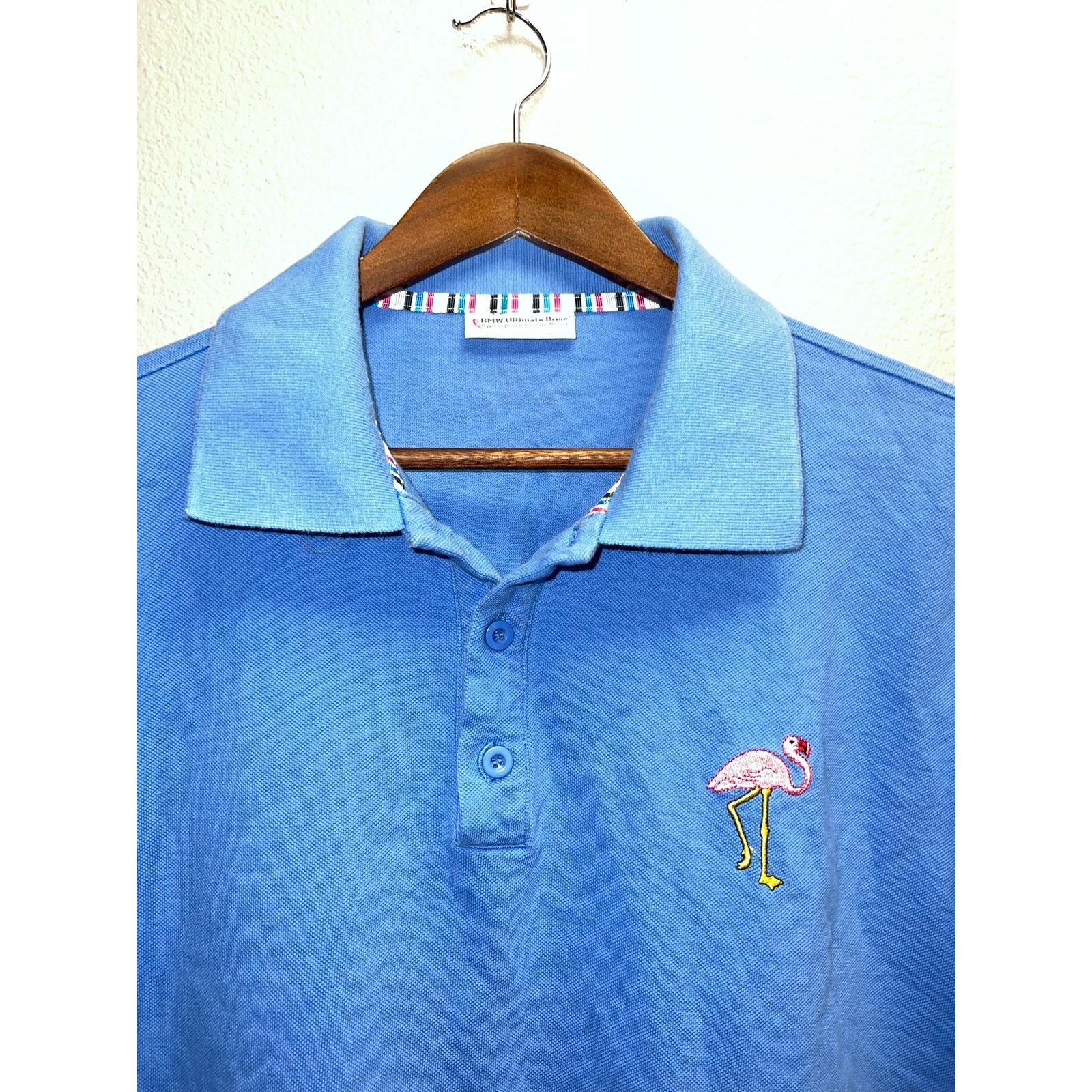 BMW BMW Ultimate Drive Polo Shirt Blue Flamingo Logo Cure Large Size US L / EU 52-54 / 3 - 2 Thumbnail