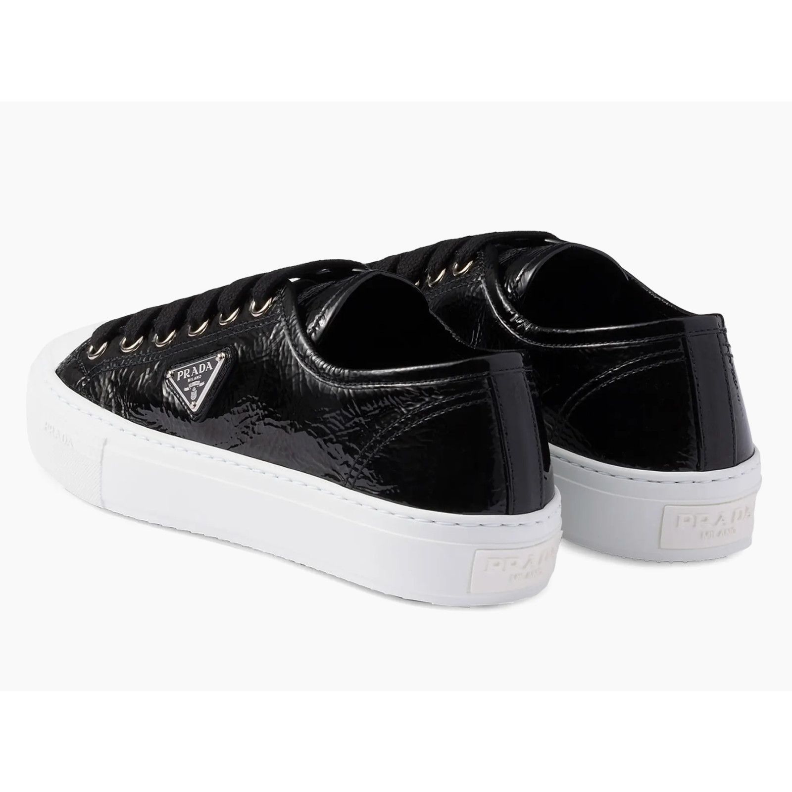 Prada Prada Smash Naplak Logo Flat Low Top Trainer Sneaker 39 Size US 9 / IT 39 - 14 Thumbnail