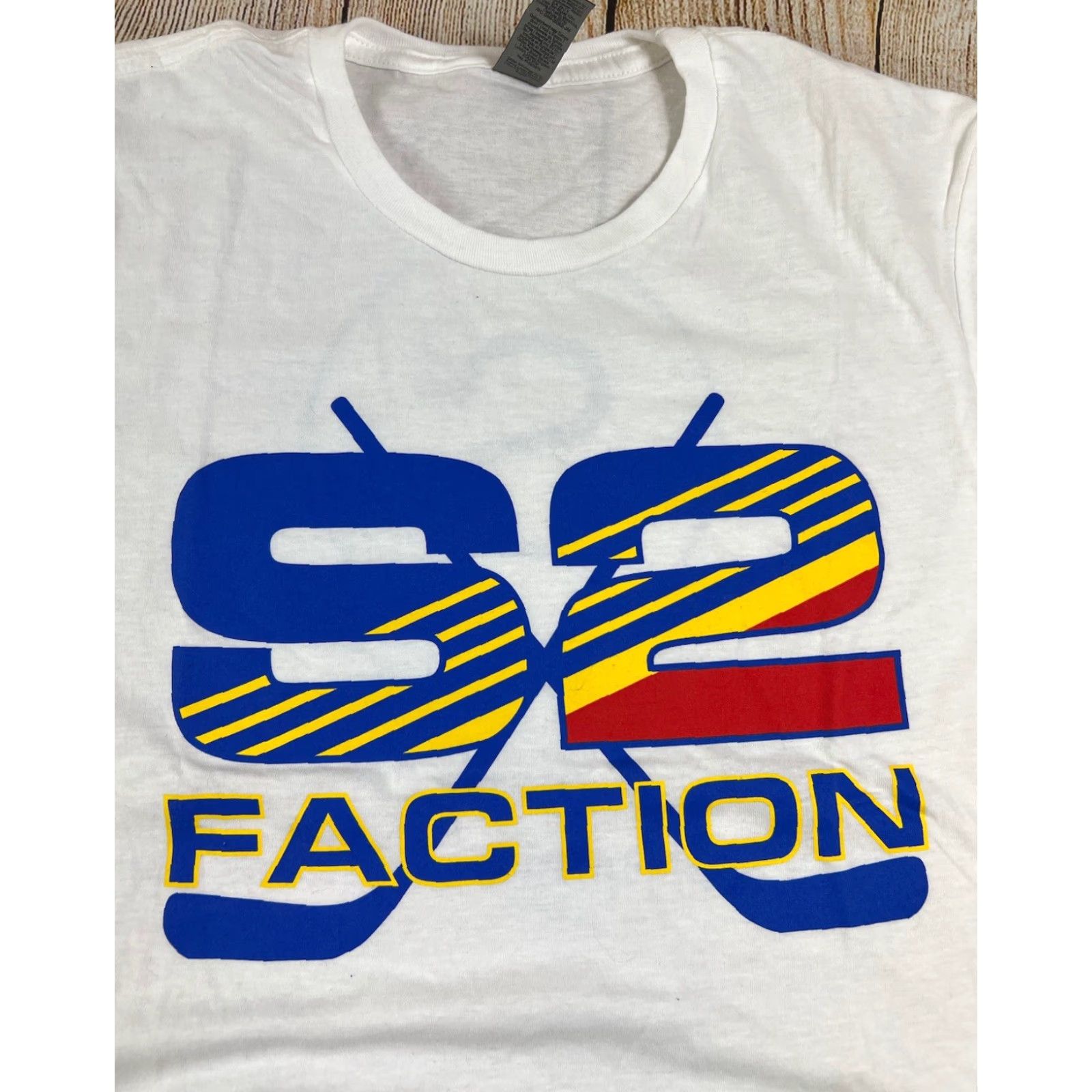 Gildan S2 Faction Supplements T-Shirt White Retro Size S Unisex Adults Small Gym Fitness Modern Hockey Size US S / EU 44-46 / 1 - 3 Thumbnail
